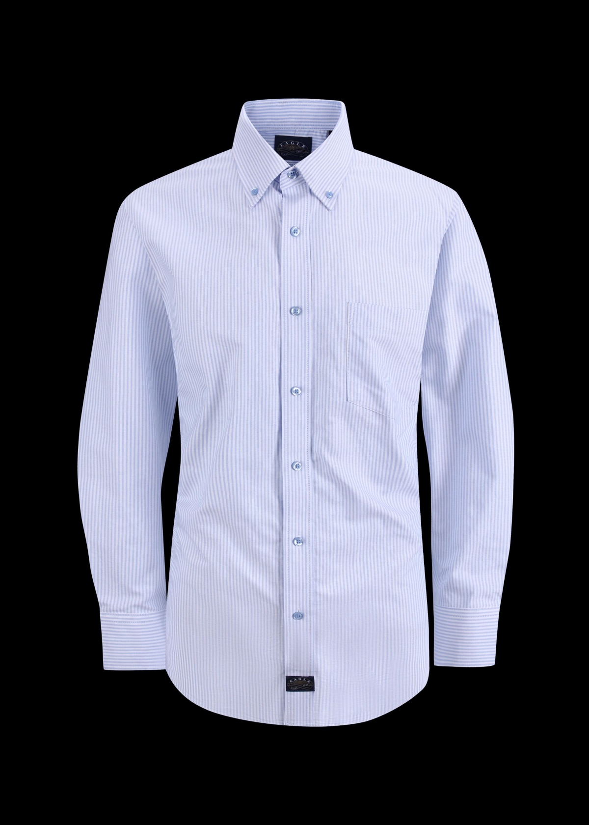 Eagle Men's Stretch Neck Striped Oxford Shirt