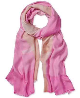 Calvin Klein - Women's Colorblocked Fringe-Trim Scarf