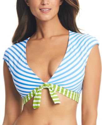 Bleu by Rod Beattie - Women's Cropped Tie-Front Swim Top