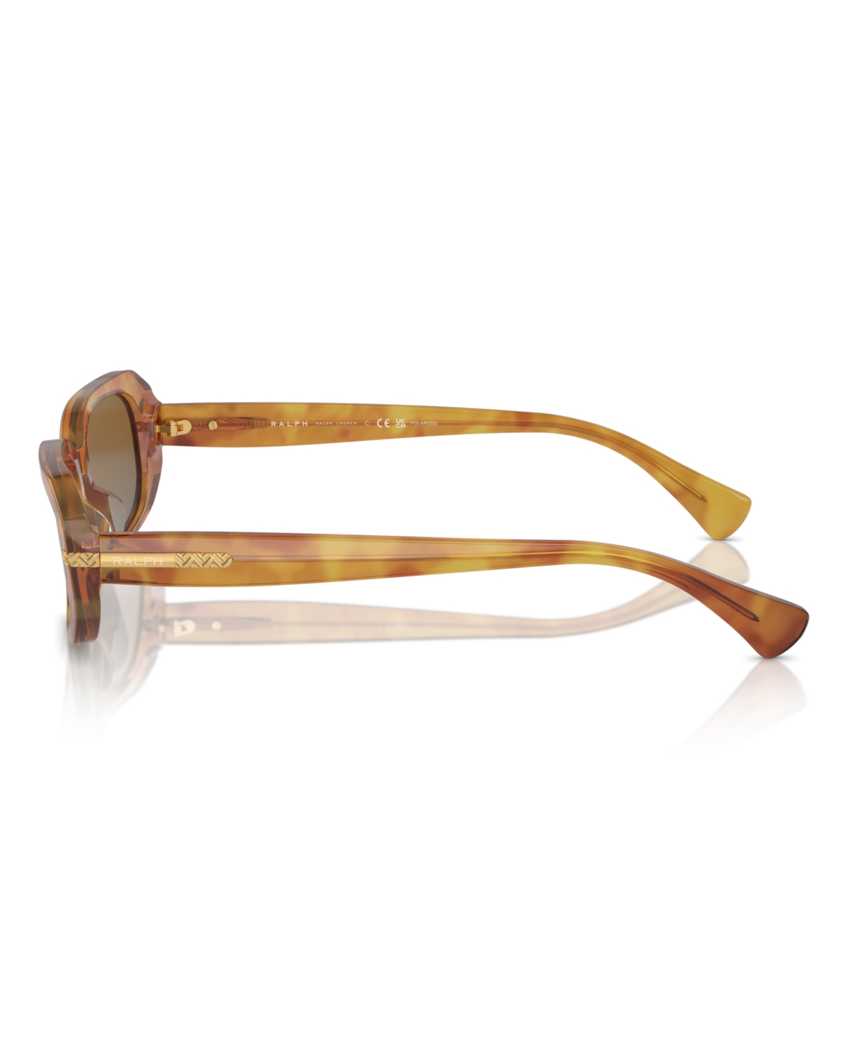 Shop Ralph By Ralph Lauren Women's Polarized Sunglasses, Ra5311u In Shiny Honey Havana