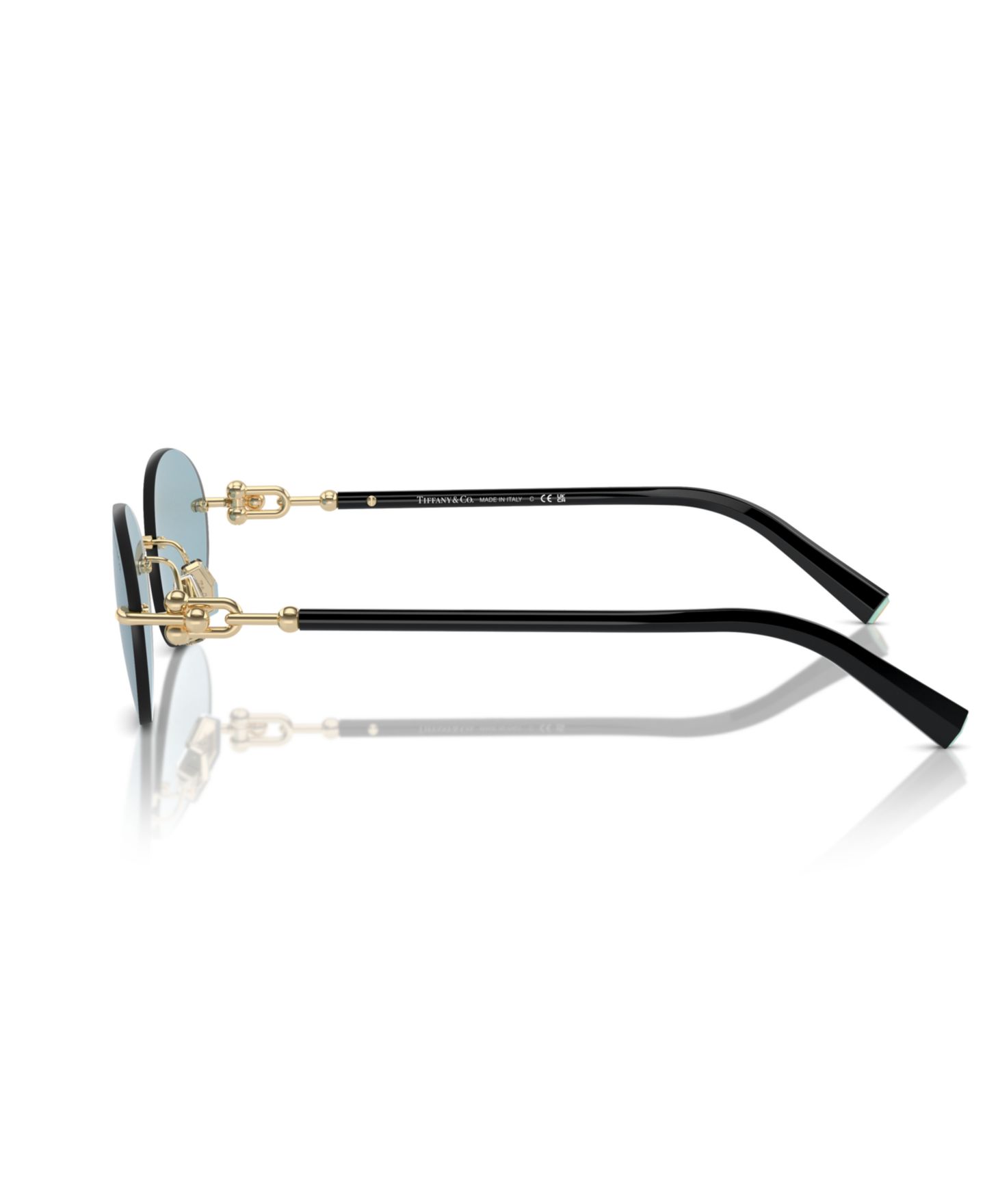 Женские солнцезащитные очки Tiffany & Co. Sunglasses, Tf3104D, цвет: Золотой / Синий — фото 4