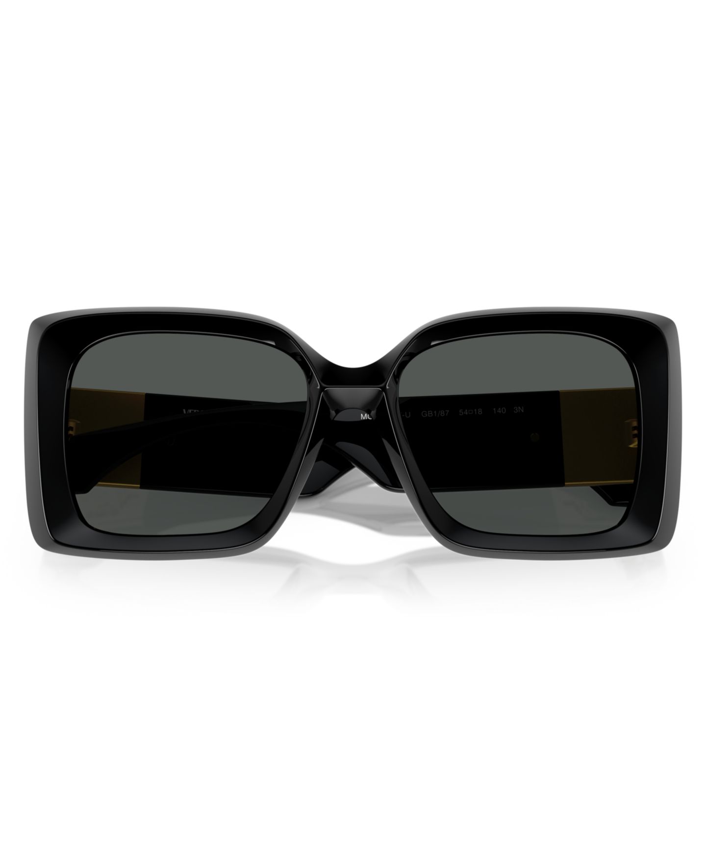 Женские солнцезащитные очки Versace Bold Square Sunglasses, Ve4467U, цвет: Чёрный — фото 3