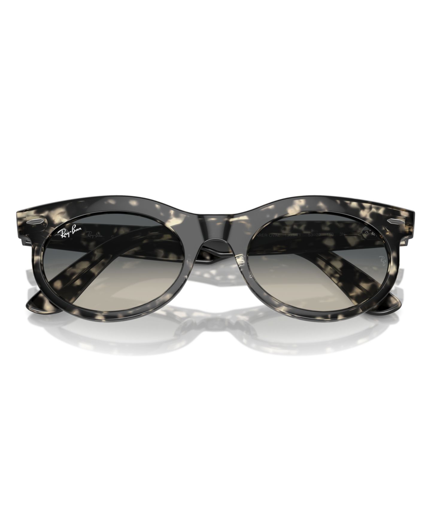 Солнцезащитные очки Ray-Ban Unisex Sunglasses, Wayfarer Oval Change Rb2242, цвет: Серый гавана — фото 2