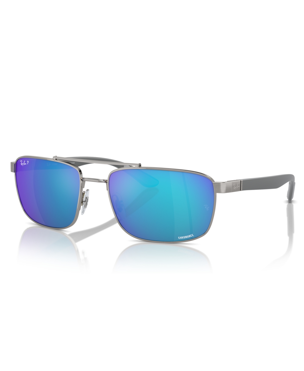 Shop Ray Ban Unisex Polarized Sunglasses, Rb3737 Chromance Rb3737ch In Gunmetal