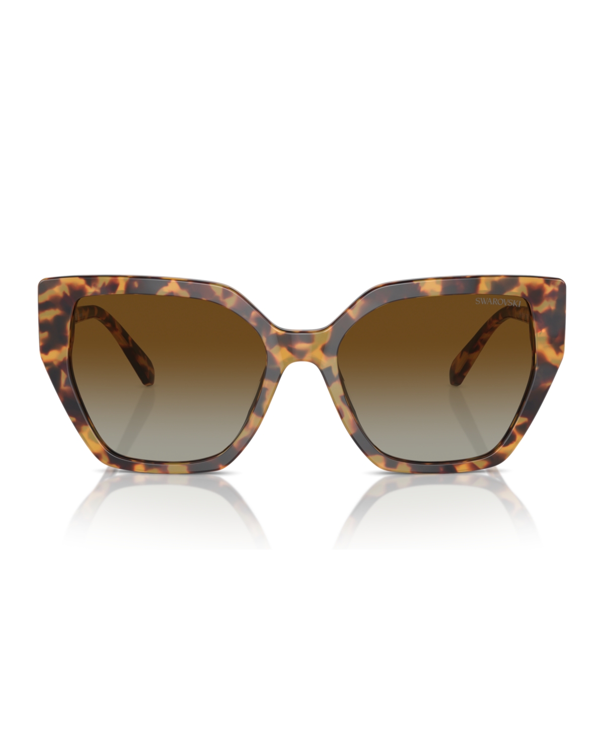 Swarovski Womens Sk6016 Irregular-frame Acetate Sunglasses Brown In Medium Havana