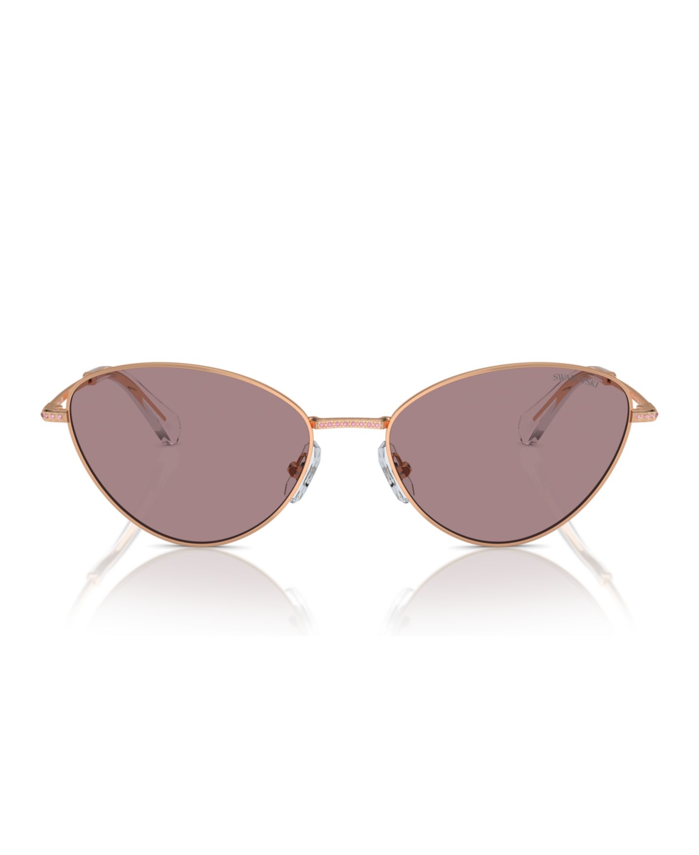 Женские солнцезащитные очки Swarovski Sunglasses, Sk7014, цвет: Розовый золотой — фото 5