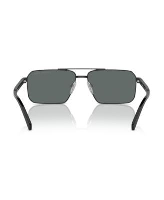 Iconic Plaque Rectangle Men's Sunglasses, PR A57S