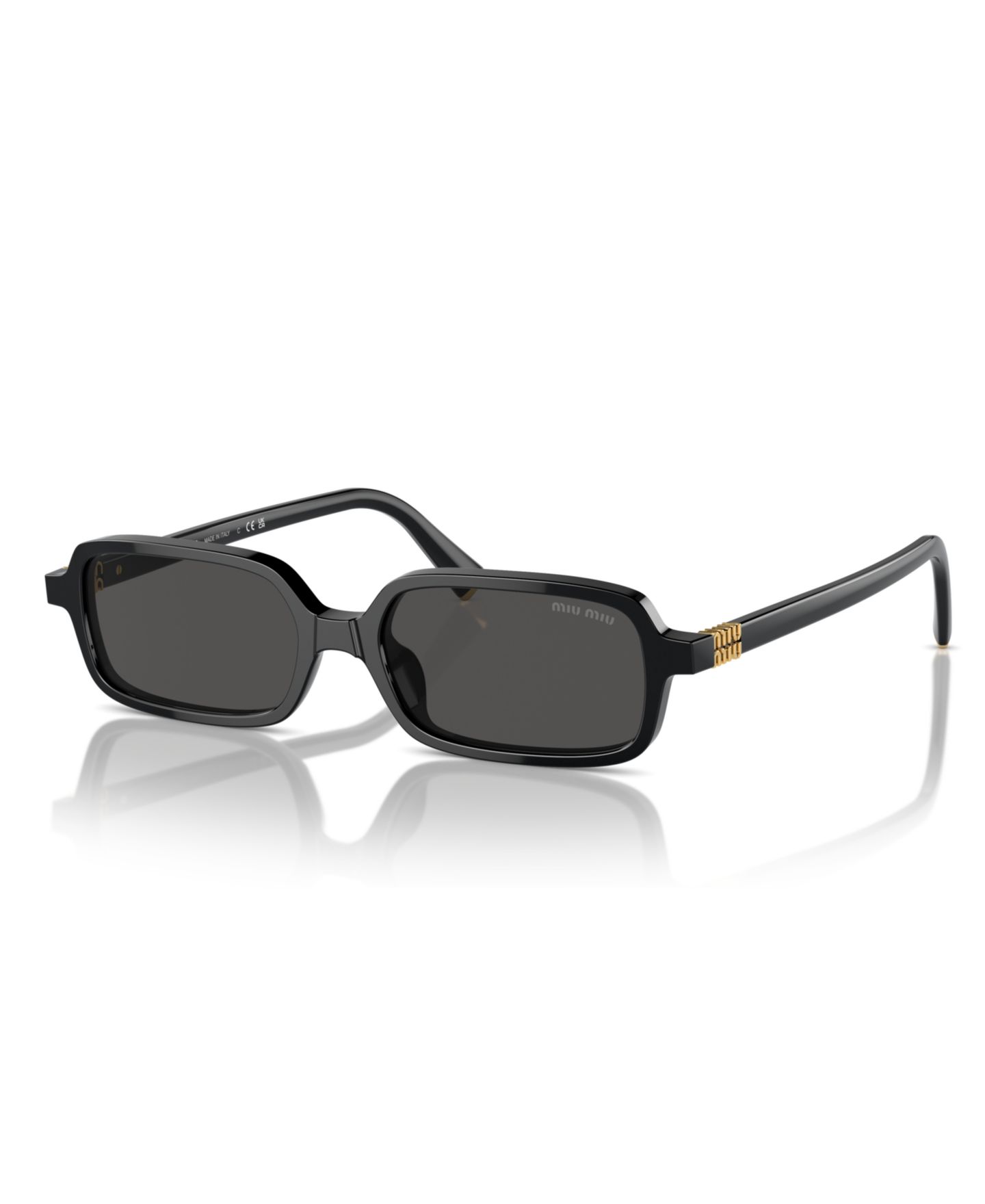 Женские солнцезащитные очки MIU MIU Sunglasses, MU 11Zs, цвет: Чёрный / Серый — фото 1