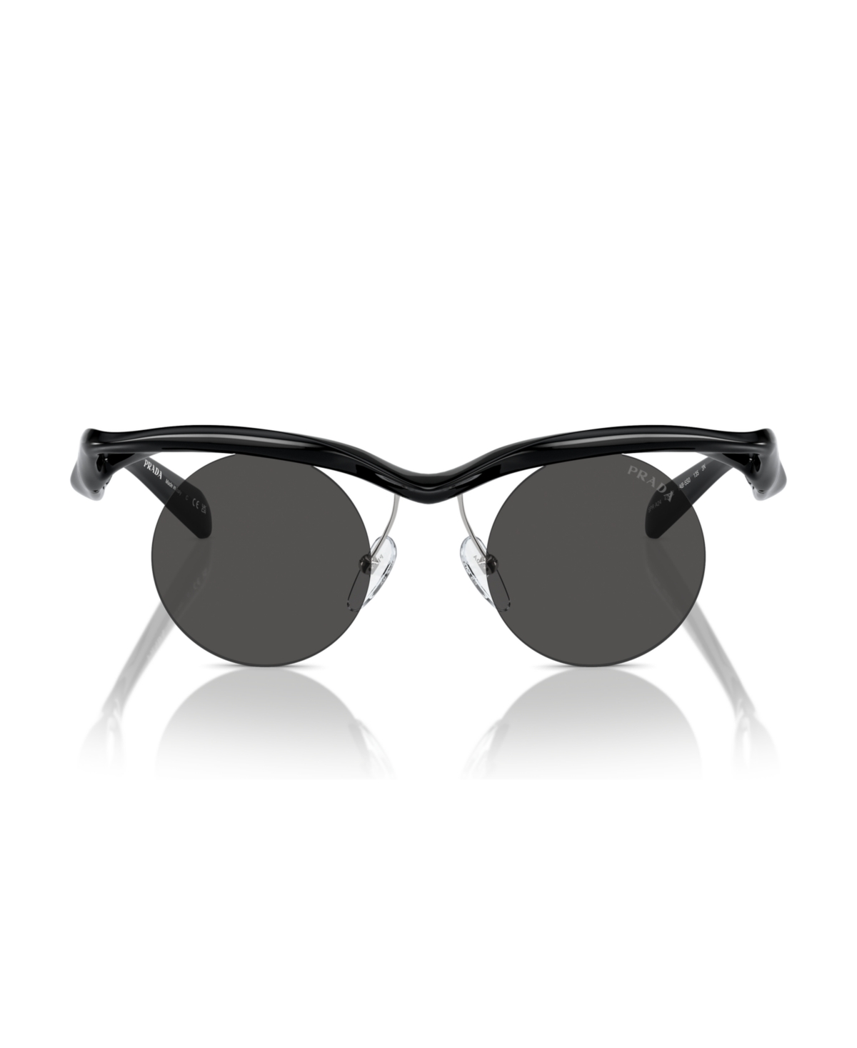 Prada Rimless Mixed Media Round Sunglasses Smart Closet