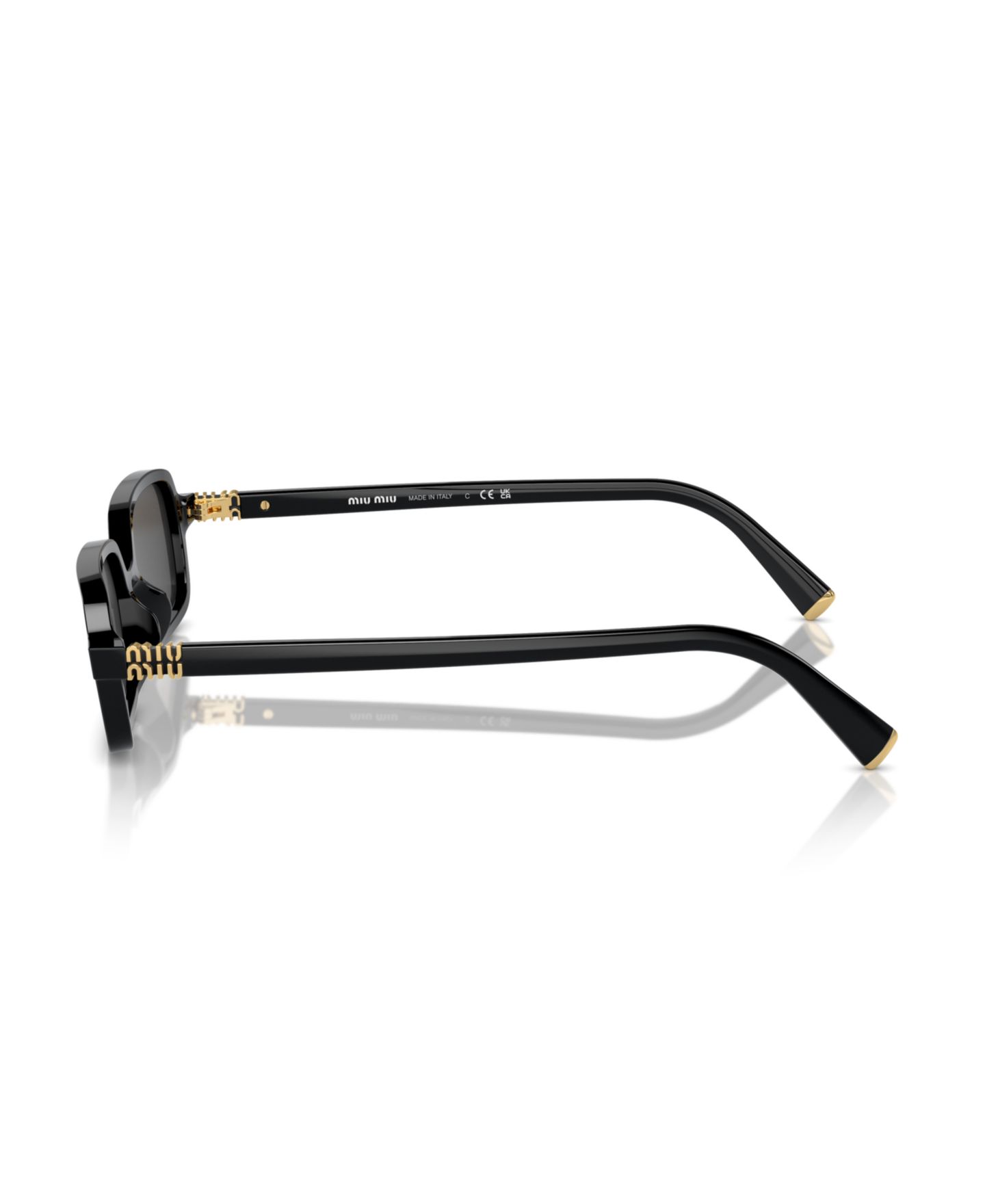 Женские солнцезащитные очки MIU MIU Sunglasses, MU 11Zs, цвет: Чёрный / Серый — фото 5