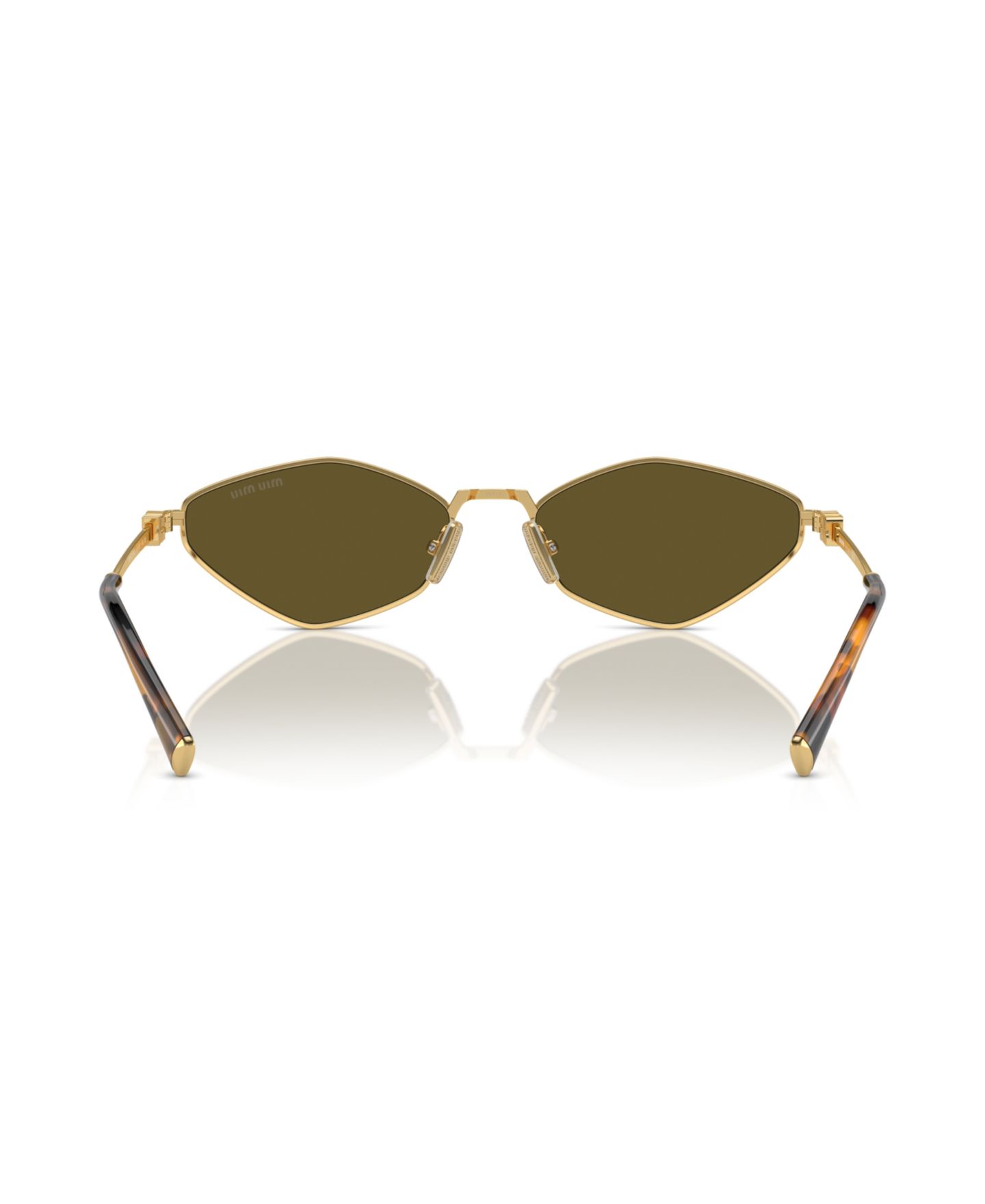 Женские солнцезащитные очки MIU MIU Sunglasses, MU 56Zs, цвет: Золотой / Коричневый — фото 3