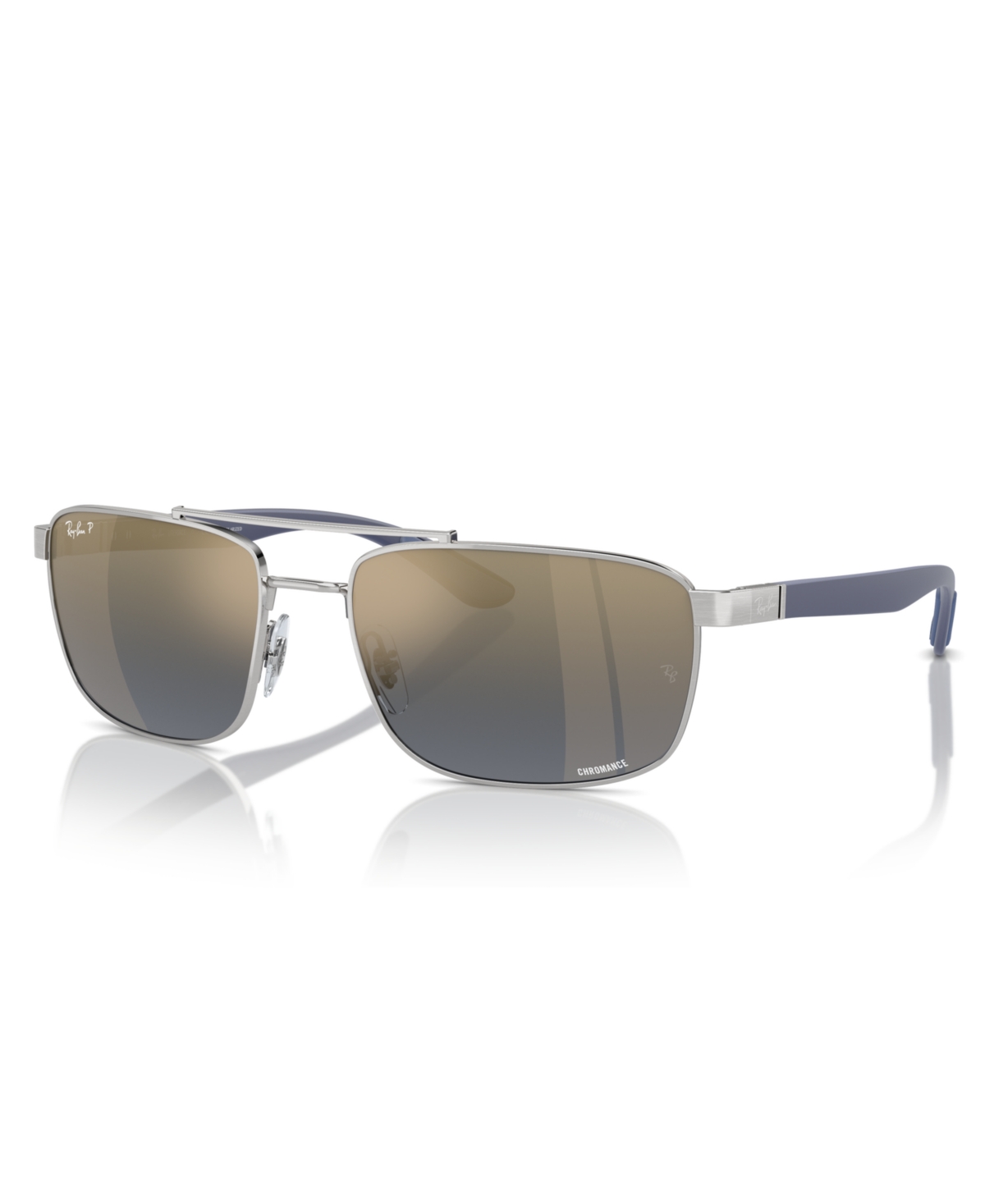 Ray Ban Unisex Polarized Sunglasses, Rb3737 Chromance Rb3737ch In Silver