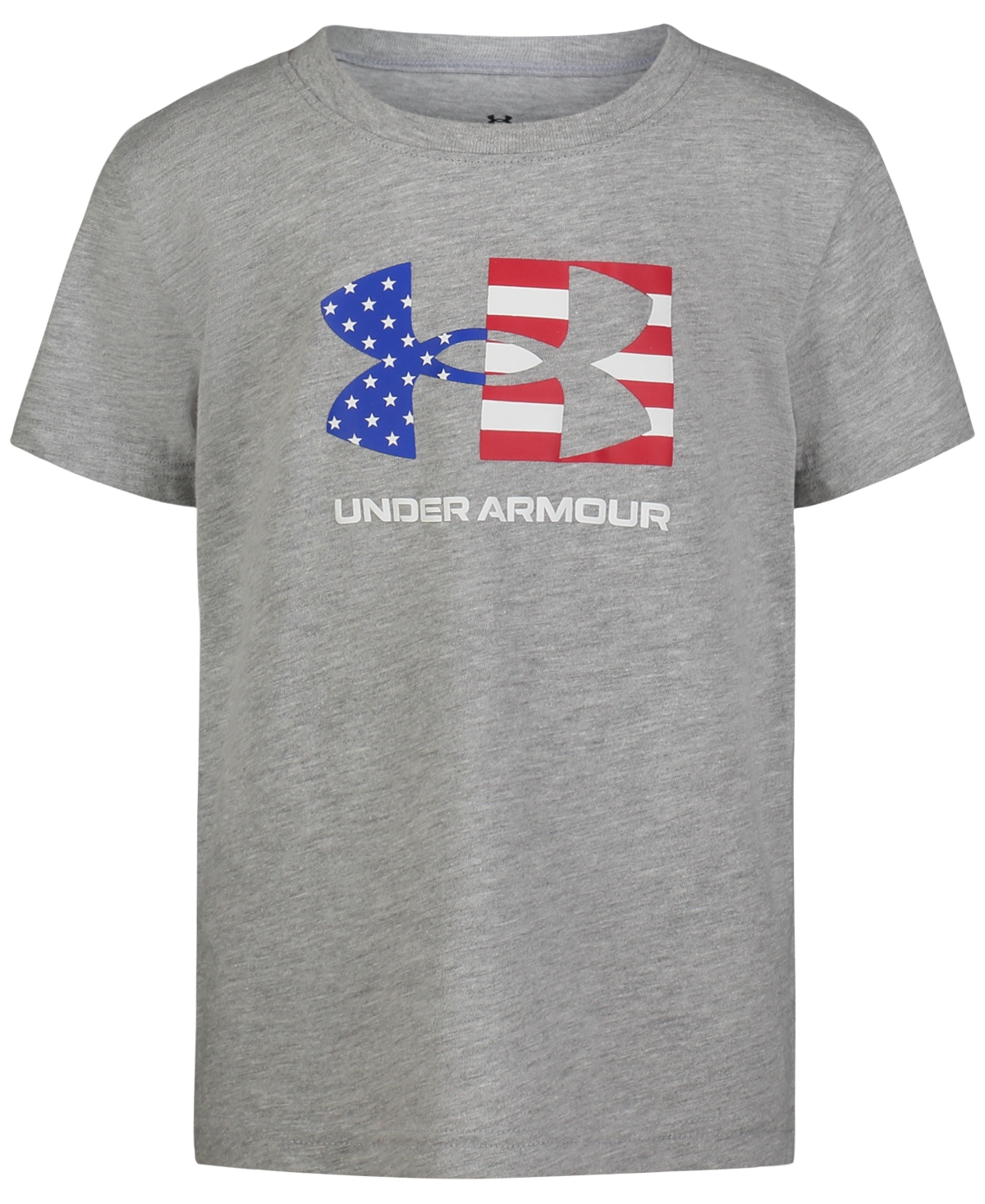 Shop Under Armour Little Boys Ua Freedom Flag Graphic T-shirt In Mod Gray