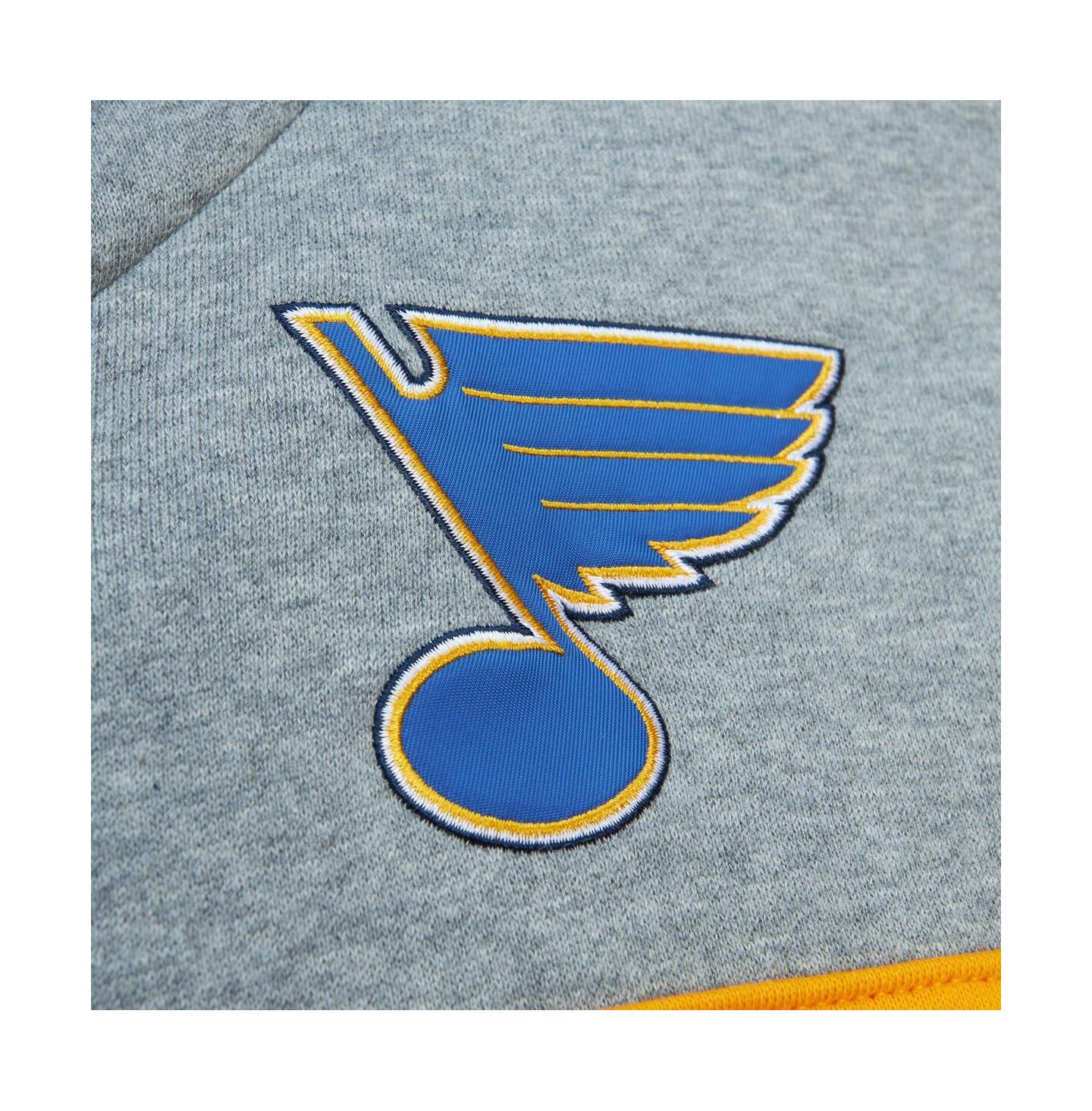Мужское худи Mitchell & Ness Blue, Gray St. Louis Blues Head Coach Pullover — фото 2