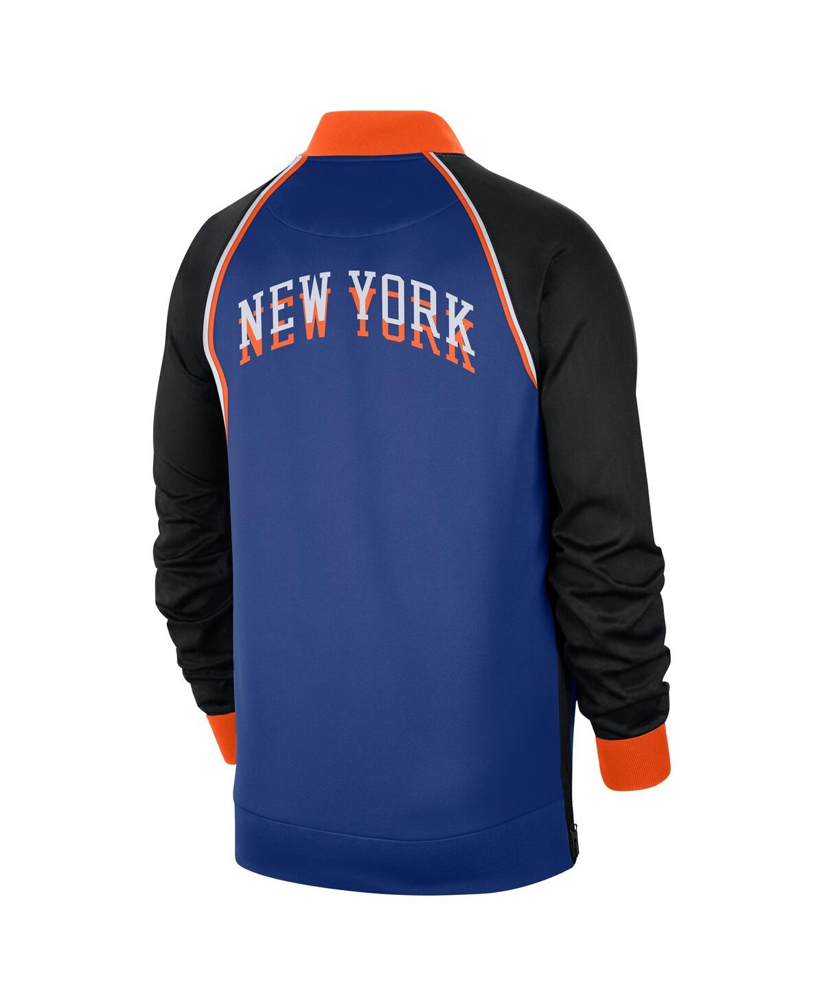 Shop Nike Men's  Blue New York Knicks 2023/24 City Edition Authentic Showtime Performance Raglan Full-zip