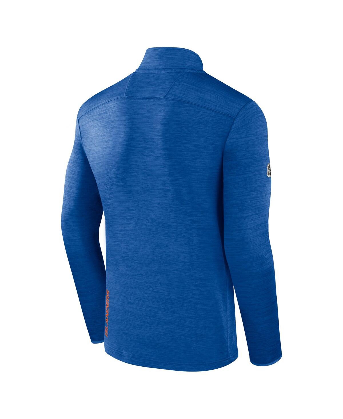 Fanatics Branded  Heather Royal New York Islanders Authentic Pro Quarter-zip Pullover Top In Heather Royal