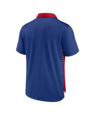 Men's Royal, Red New York Giants Fashion Performance Polo Shirt