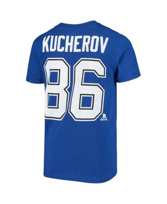 Big Boys Nikita Kucherov Royal Tampa Bay Lightning Player Name and Number T-shirt