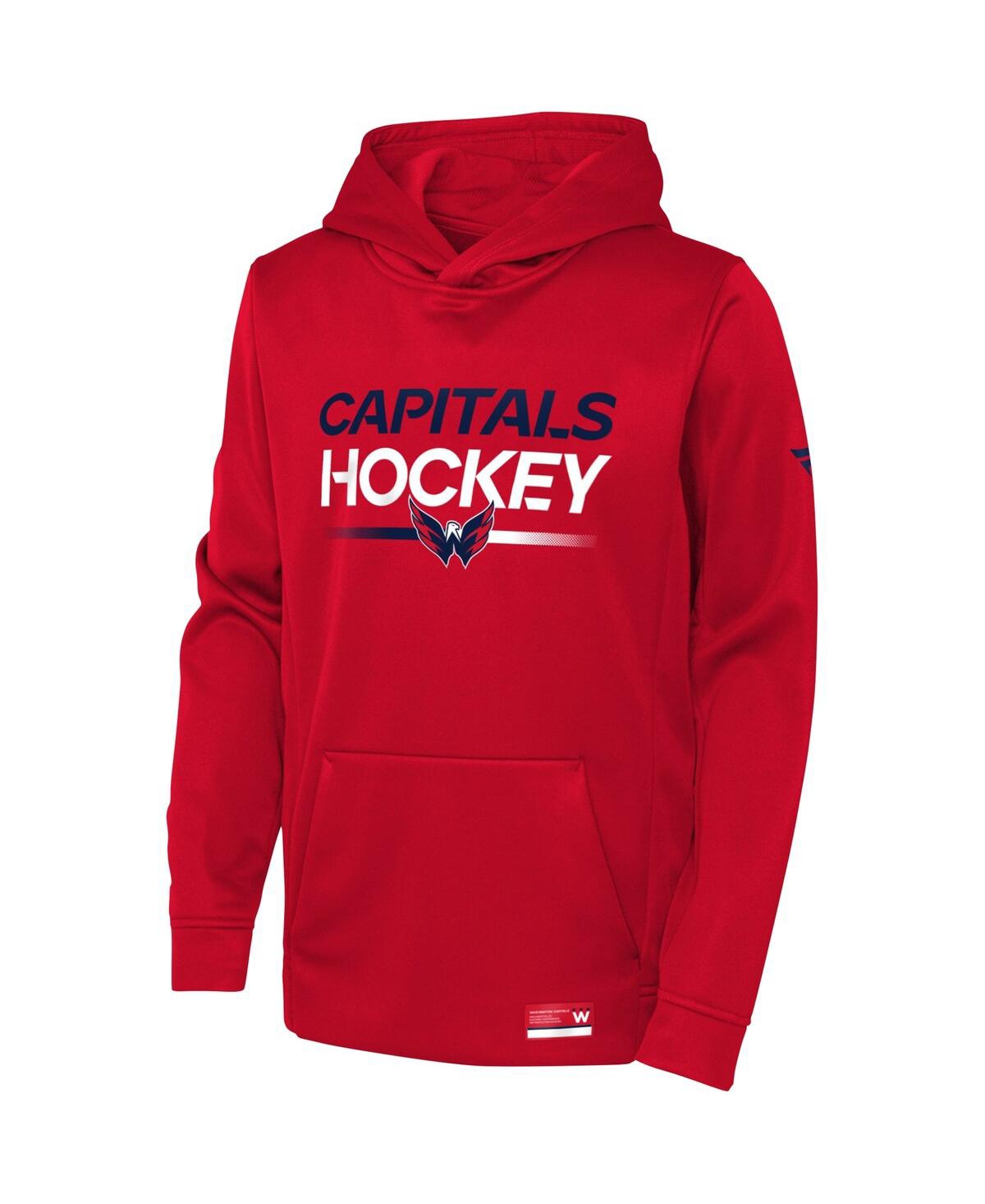 Big Boys FanaticsWashington Capitals Authentic Pro Pullover Hoodie - Red