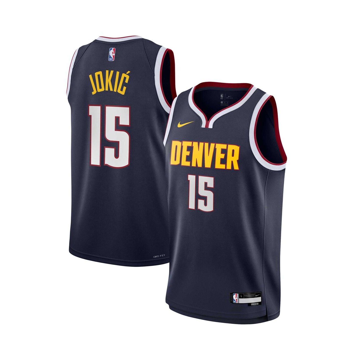 Топ Nike Nikola Jokic Navy Denver Nuggets Swingman Jersey - Icon Edition для мальчиков — фото 1
