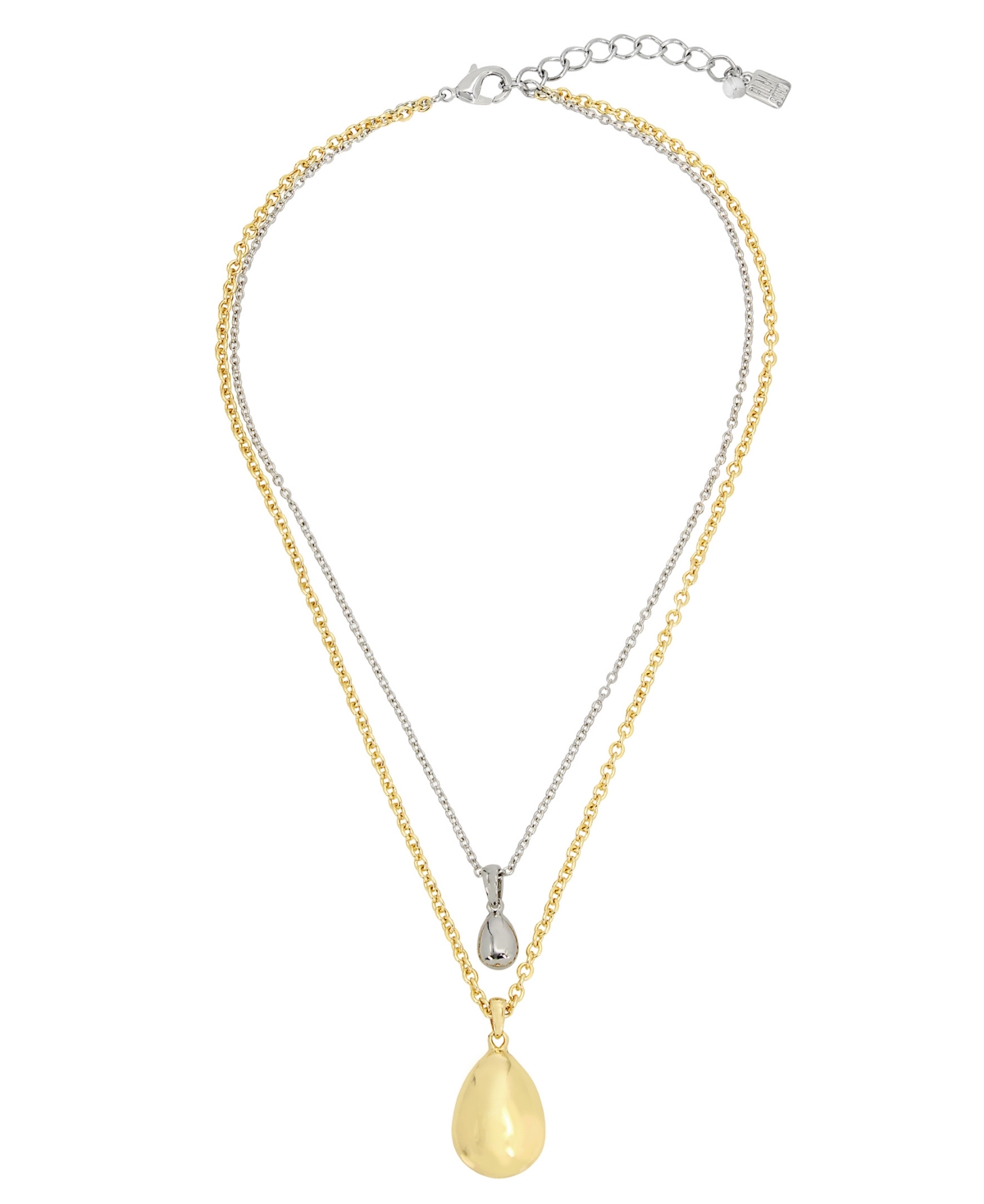 Two-Tone Dome Layered Necklace - Two-Tone