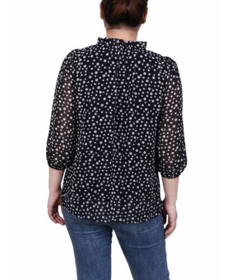 Women's 3/4 Sleeve Chiffon Blouse