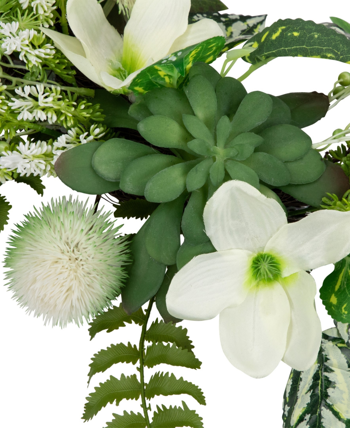 Northlight Hellebores And Ivy Artificial Spring Floral Wreath, 24" In Green