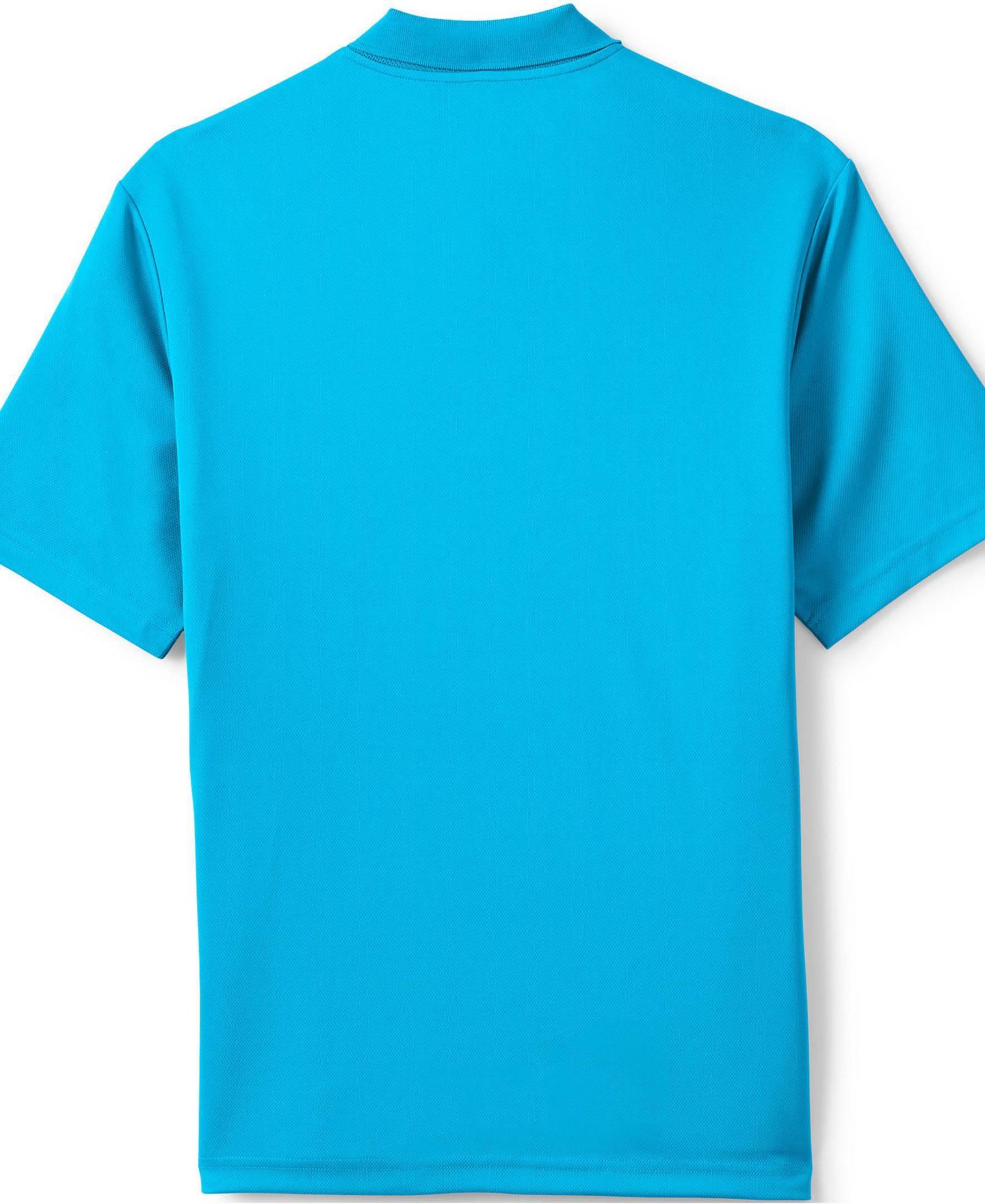 Мужское поло Lands' End Short Sleeve Solid Active Polo Shirt, цвет: Яркий бирюзовый — фото 3