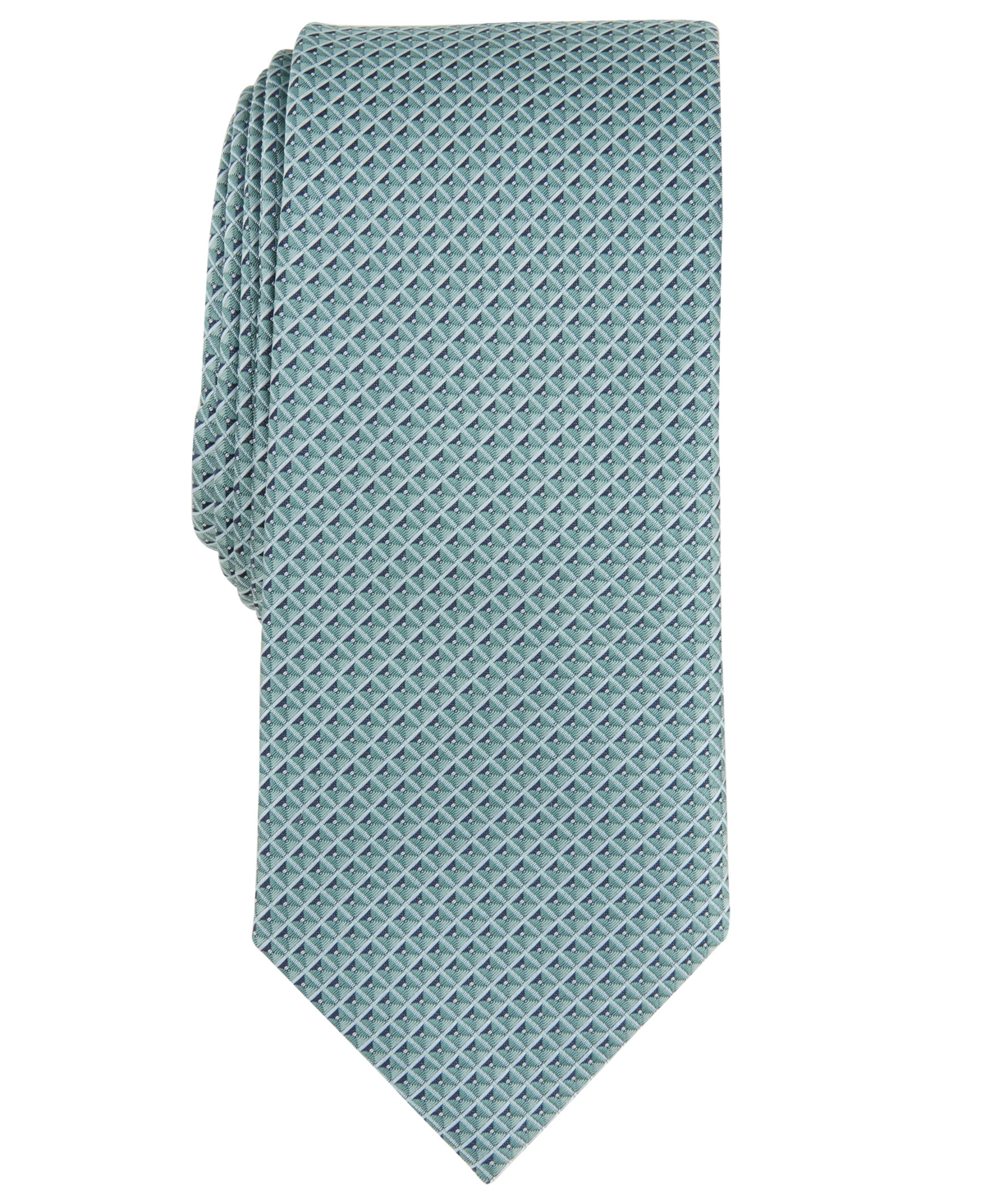 Shop Alfani Men's Emerson Slim Geo Neat Tie, Created For Macy's In Mint