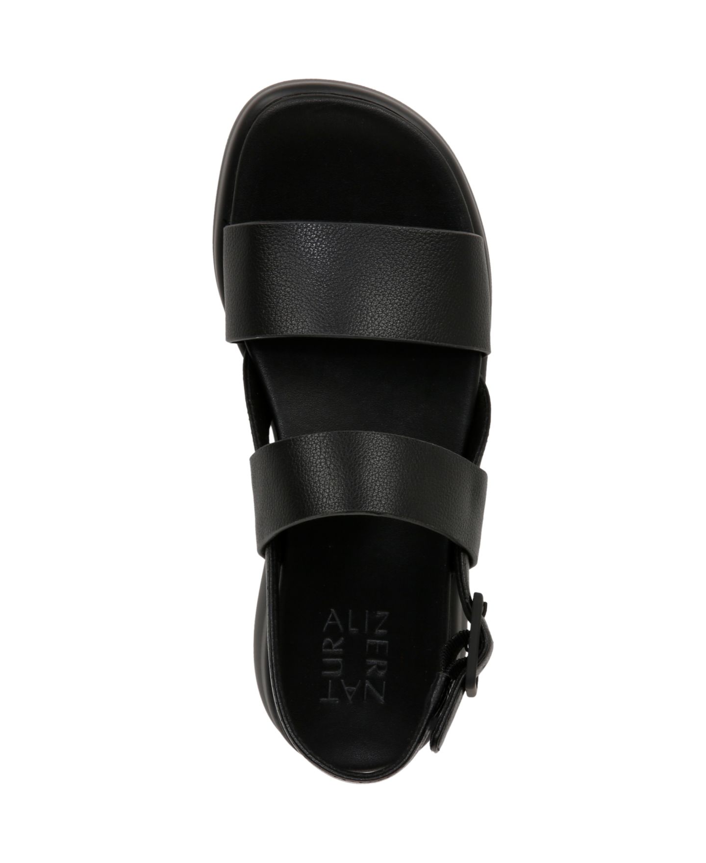 Женские сандалии Naturalizer Coast Slingback Wedge Platform, цвет: Чёрная искусственная кожа — фото 5