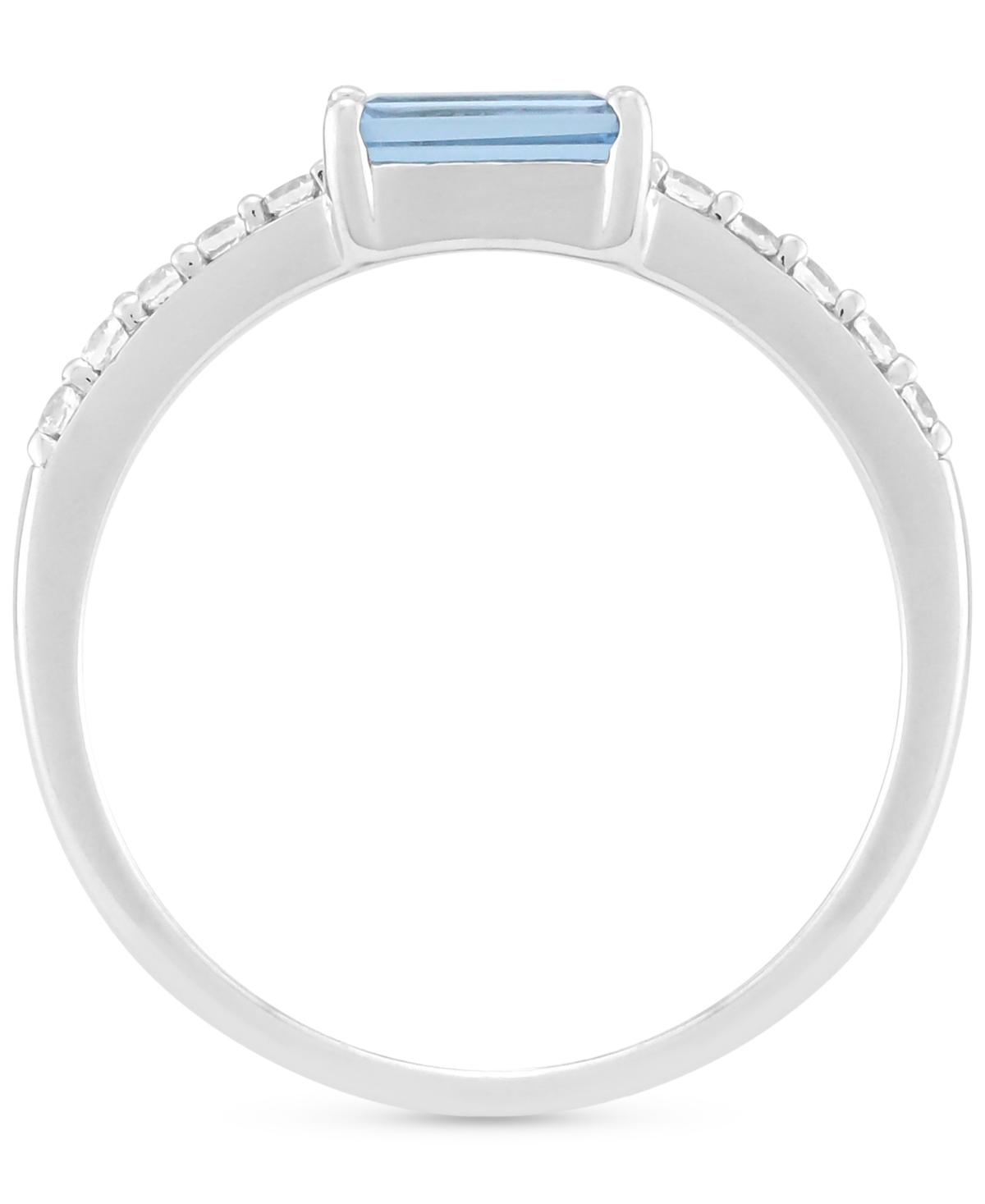 3-Pc. Set Multi-Gemstone (1-1/4 ct. t.w.) & Lab-Grown White Sapphire (5/8 ct. t.w.) Stack Rings in Sterling Silver