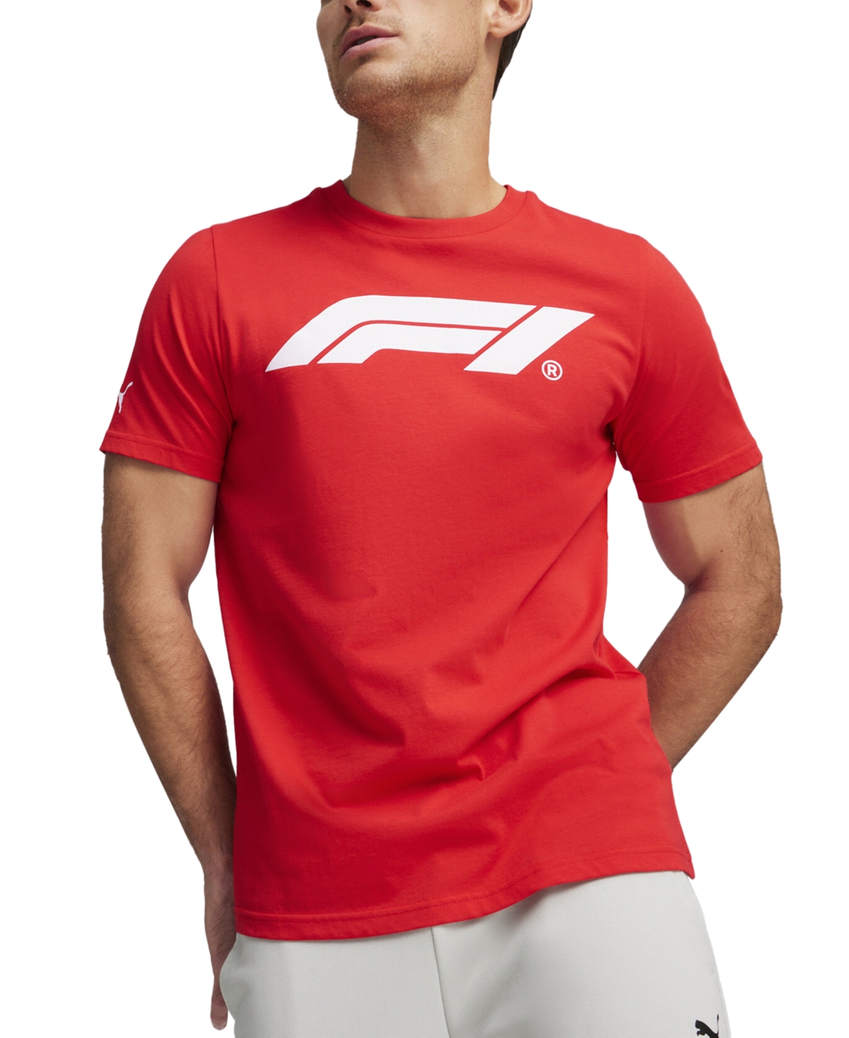 Shop Puma Men's Regular-fit F1 Logo Graphic T-shirt In Pop Red