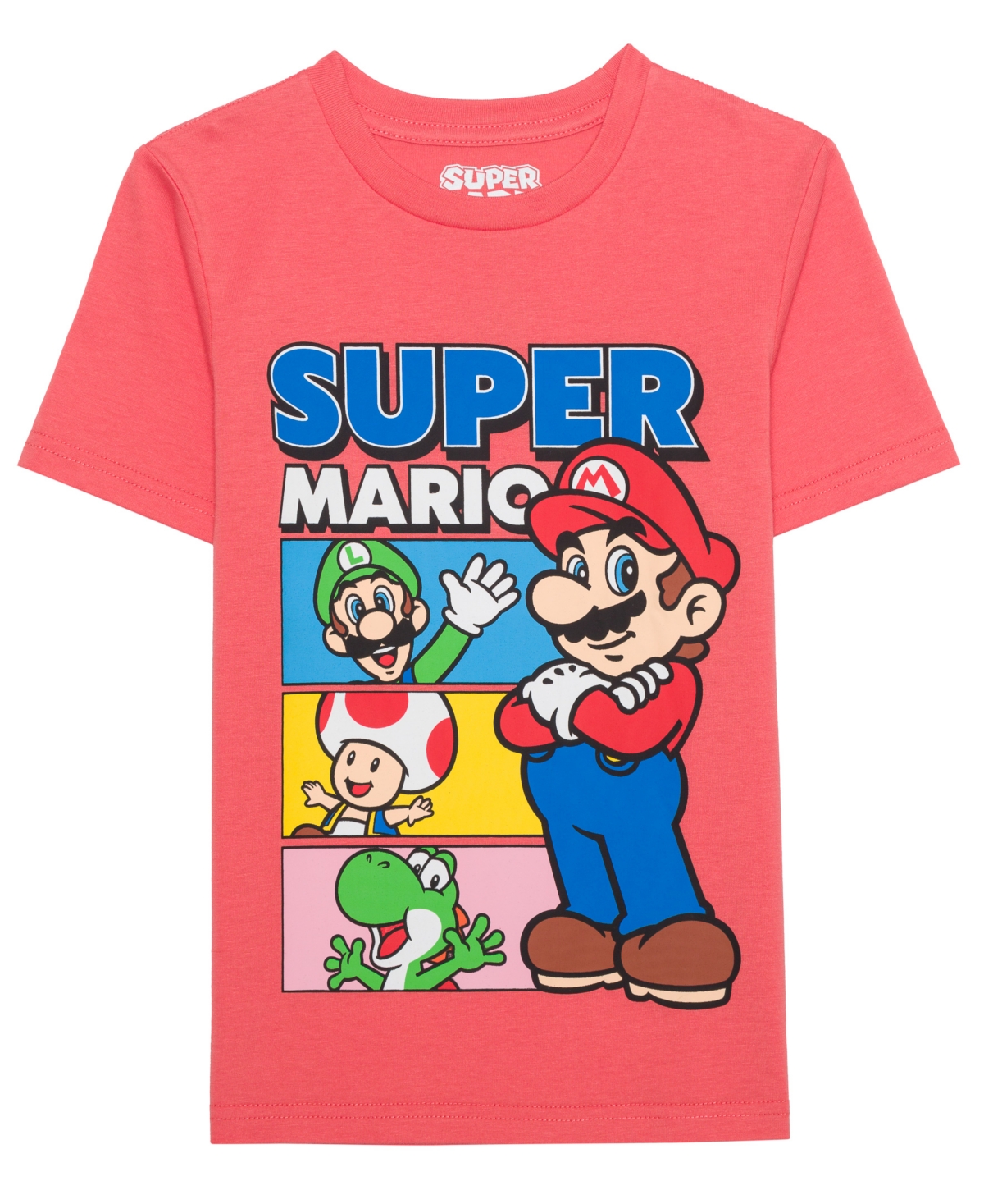 Hybrid Toddler and Little Boys Super Mario Short Sleeve T-shirt and Shorts, 2 Pc Set