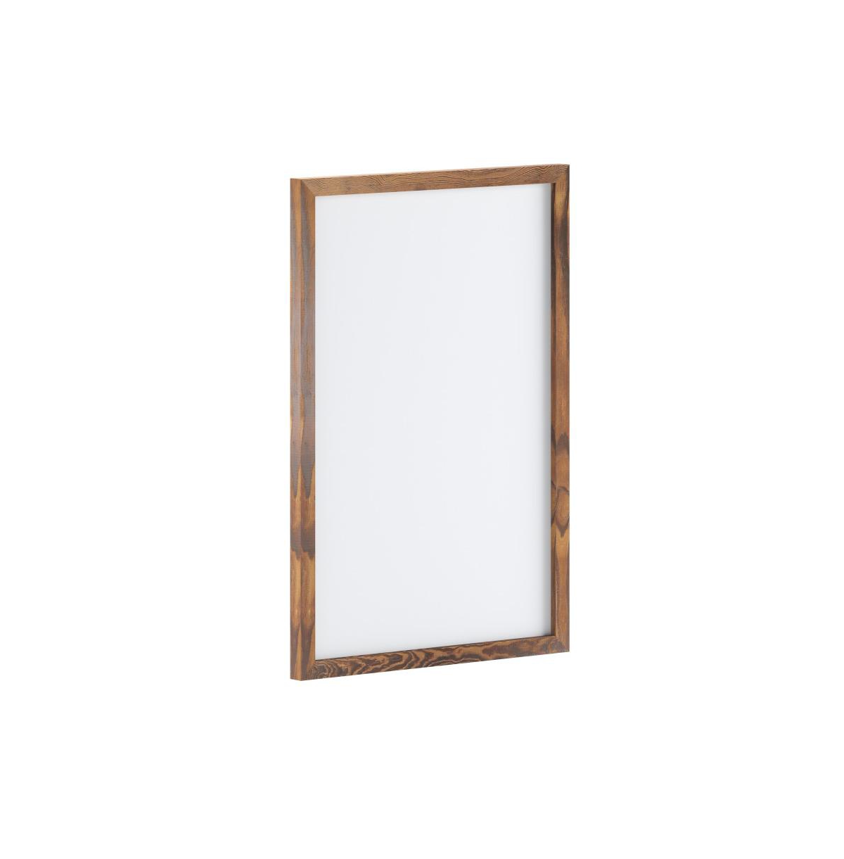 Cilla Magnetic Wall Mounted White Board with Wood Frame - White washed