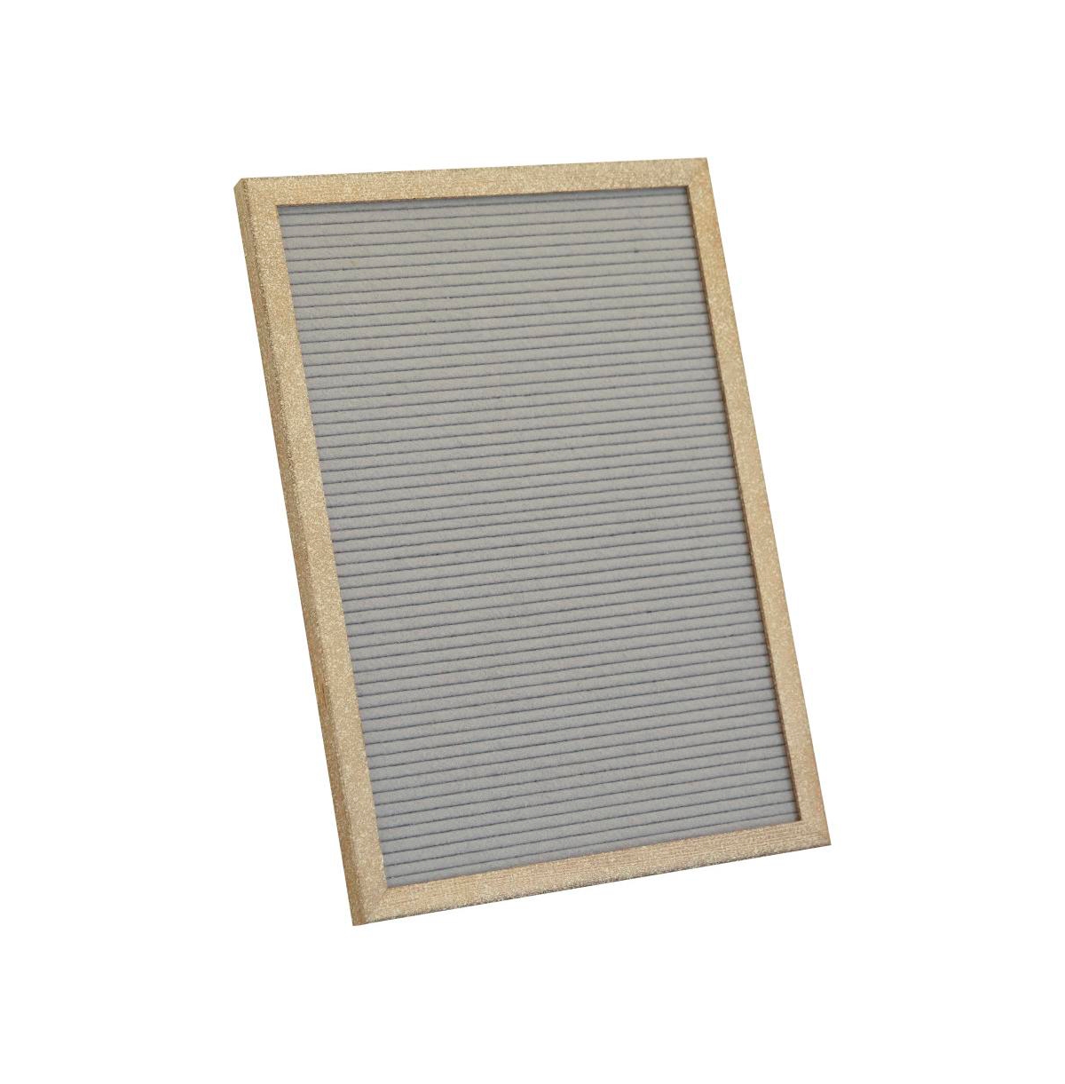 Bette 12" x 17" Wood and Felt Letter Board Set - Weathered wood frame/gray felt