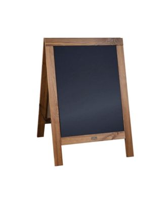 Burke 48"X24" Rustic Vintage like Double-Sided Folding Magnetic Chalkboard With 8 Chalk Markers, 10 Chalkboard Stencils And 2 Rustic Magnets Set
