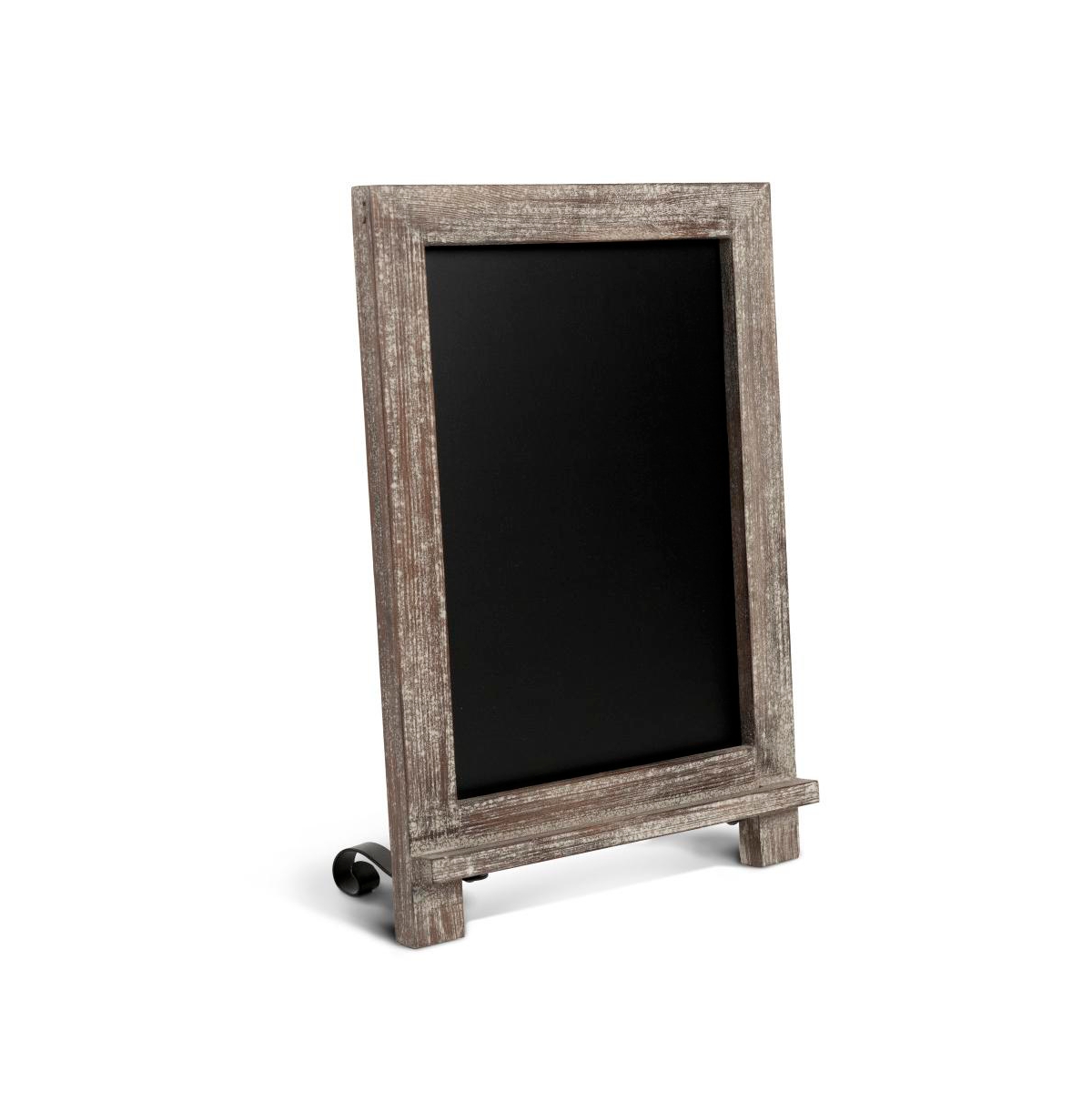 Hanging Or Tabletop Chalkboard With Legs/Wedding Table Sign/Kitchen Countertop Memo Board - Weathered brown