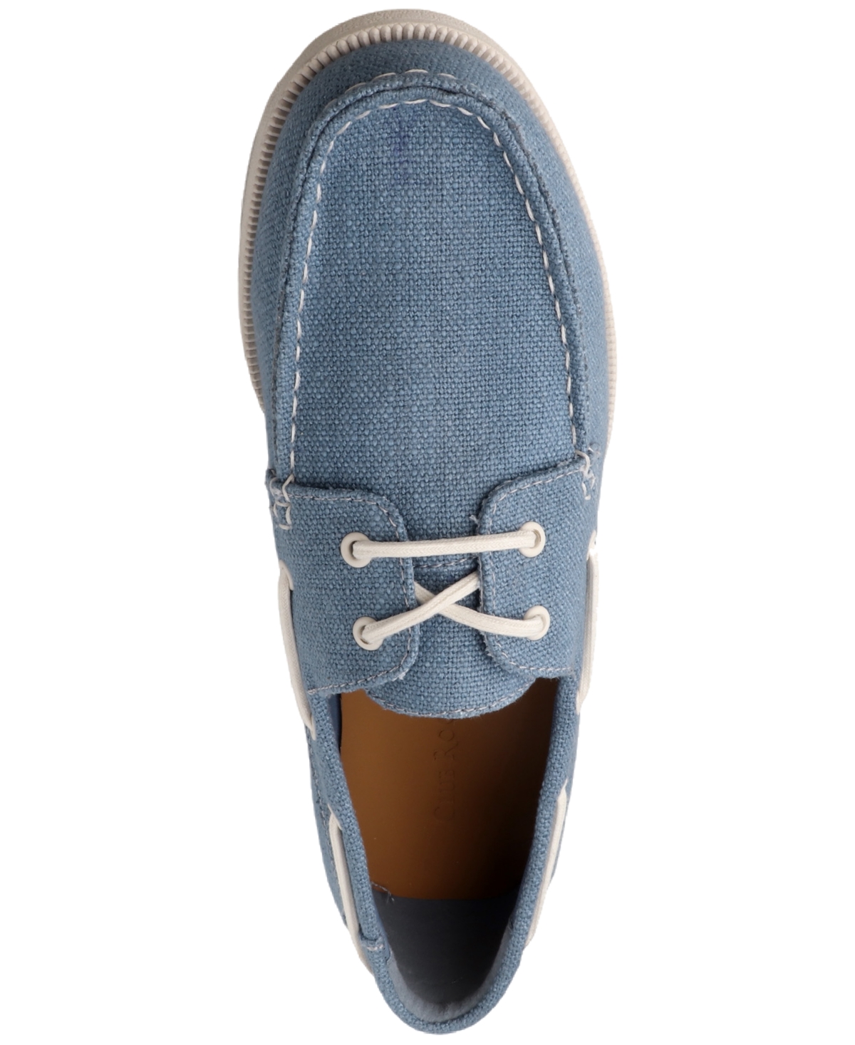 Shop Club Room Men's Elliot Denim Boat Shoes, Created For Macy's In Light Blue
