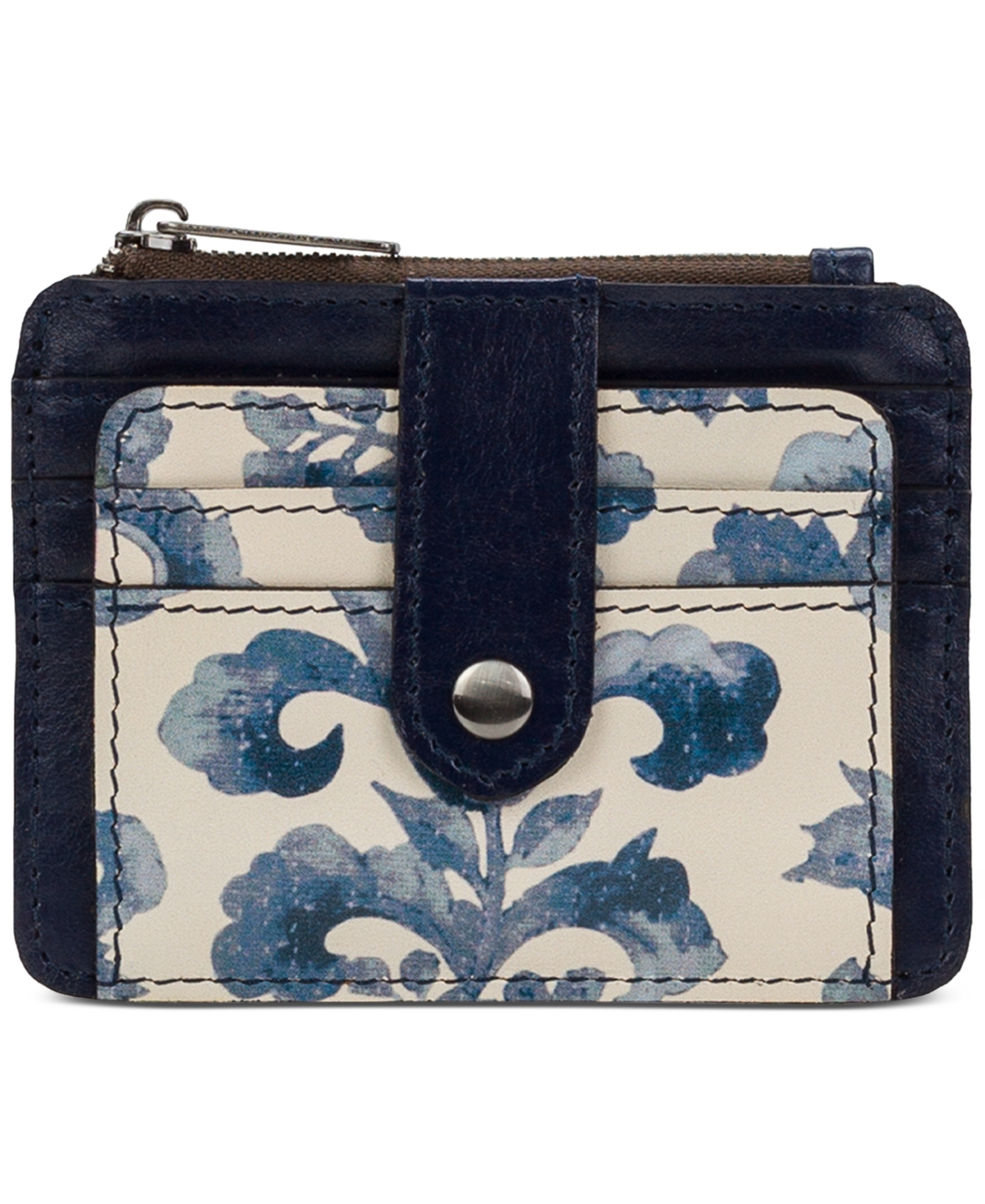 Cassis Id Small Printed Leather Wallet - Blue