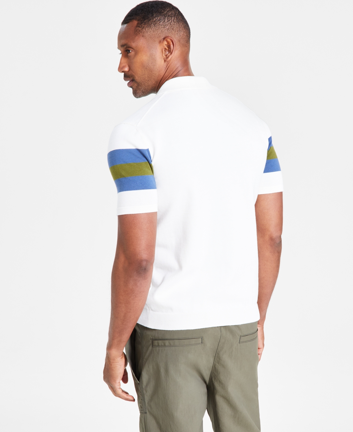 Hugo by Hugo Boss Men's Short Sleeve Colorblocked Polo Sweater
