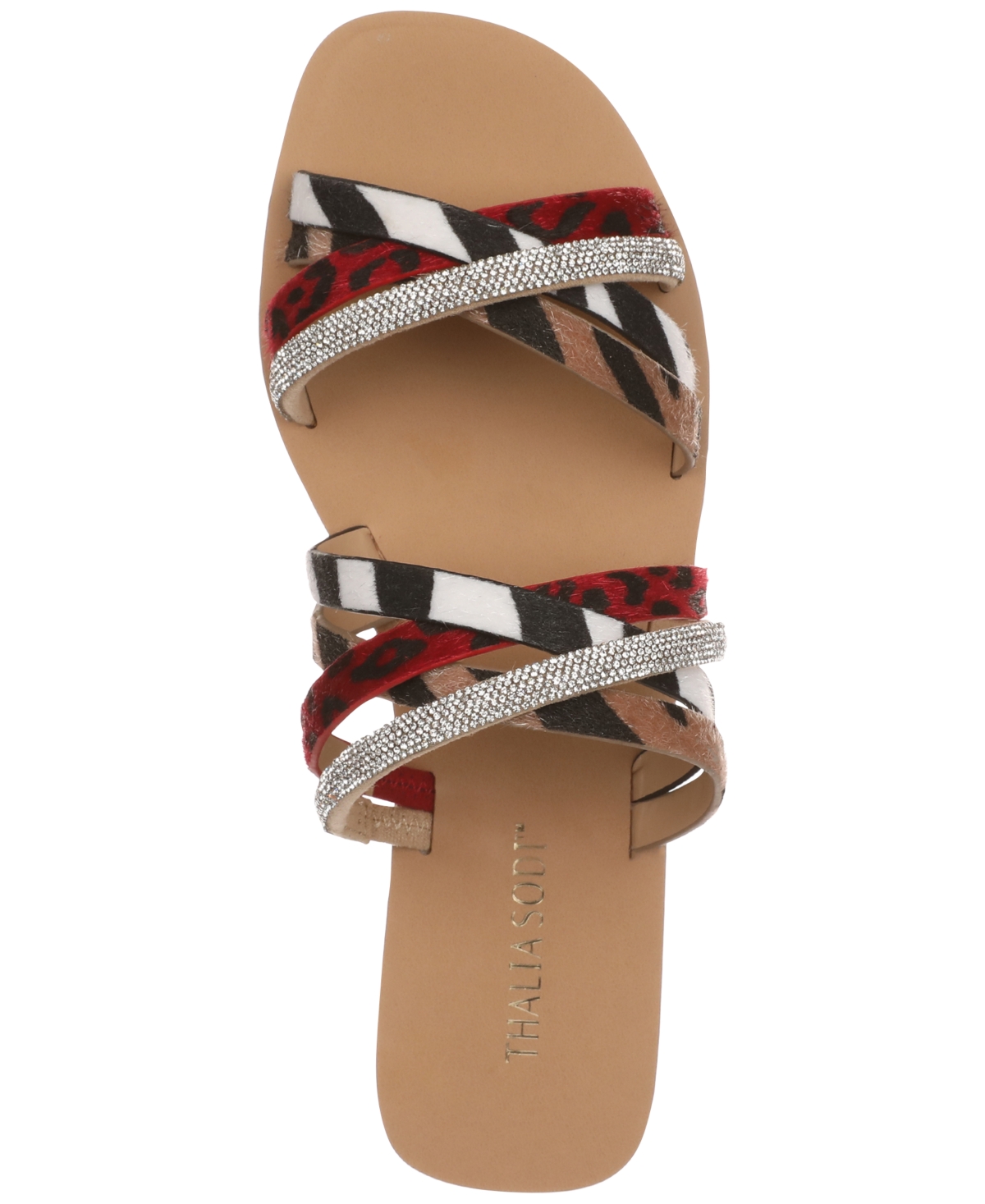 Shop Thalia Sodi Women's Nari Slip-on Flat Sandals In Animal Multi