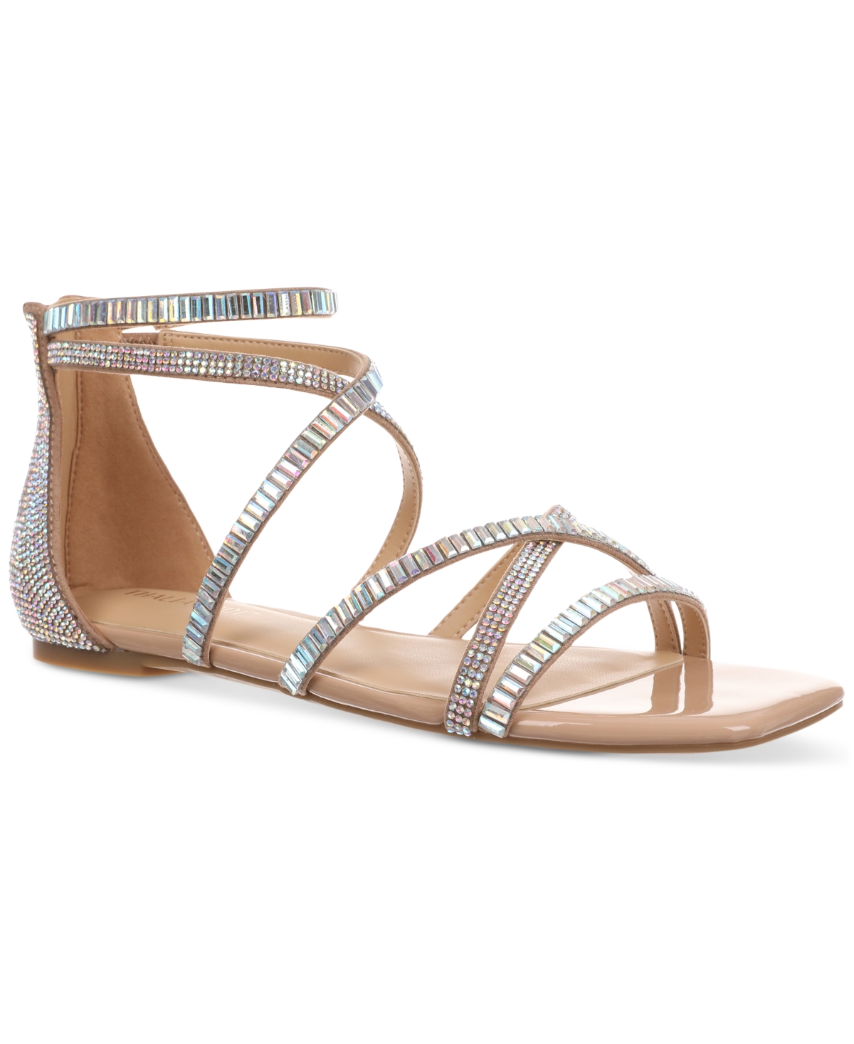 Thalia Sodi Women's Dana Embellished Strappy Flat Sandals In Metallic