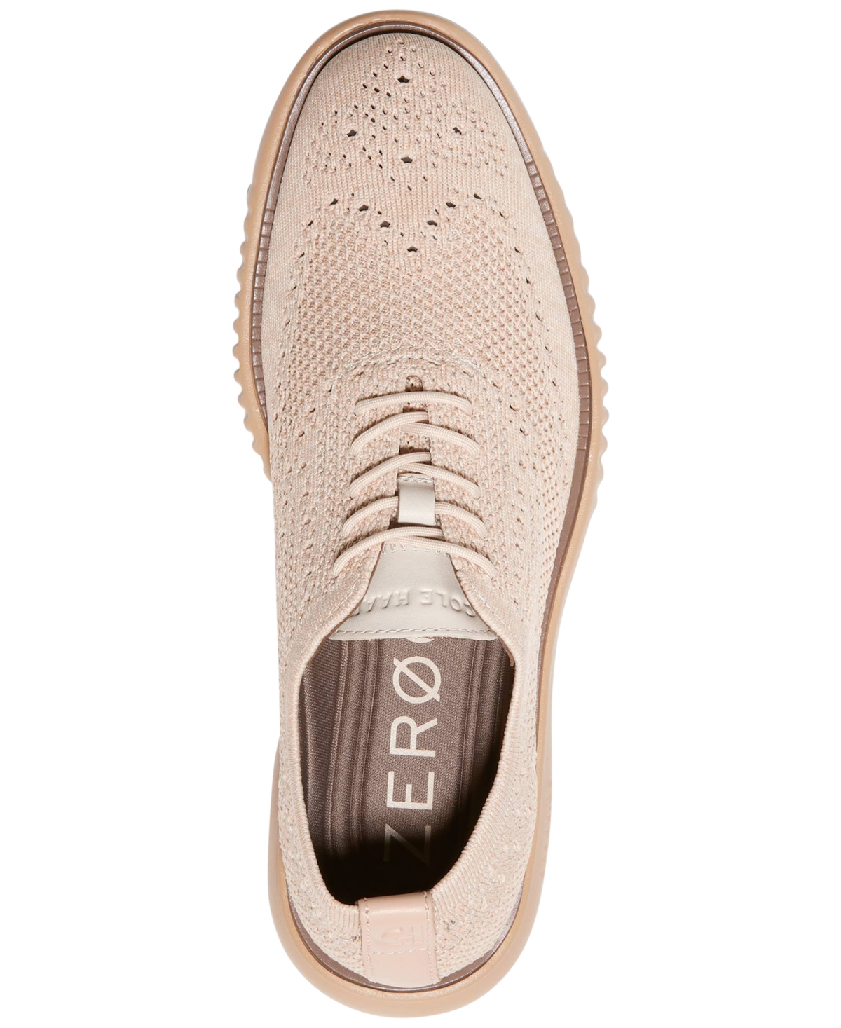Cole Haan Men's 2.ZERGRAND Stitchlite Knit Oxford Dress Shoe -sesame