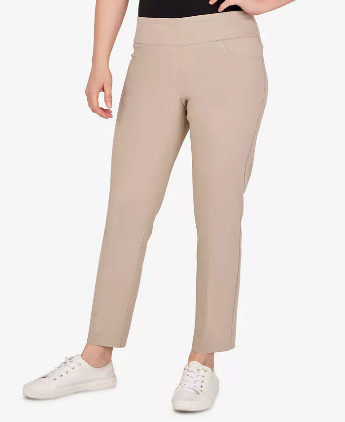 Petite Mid-Rise Pull-On Straight Solar Millennium Tech Ankle Pants - thumbnail 10