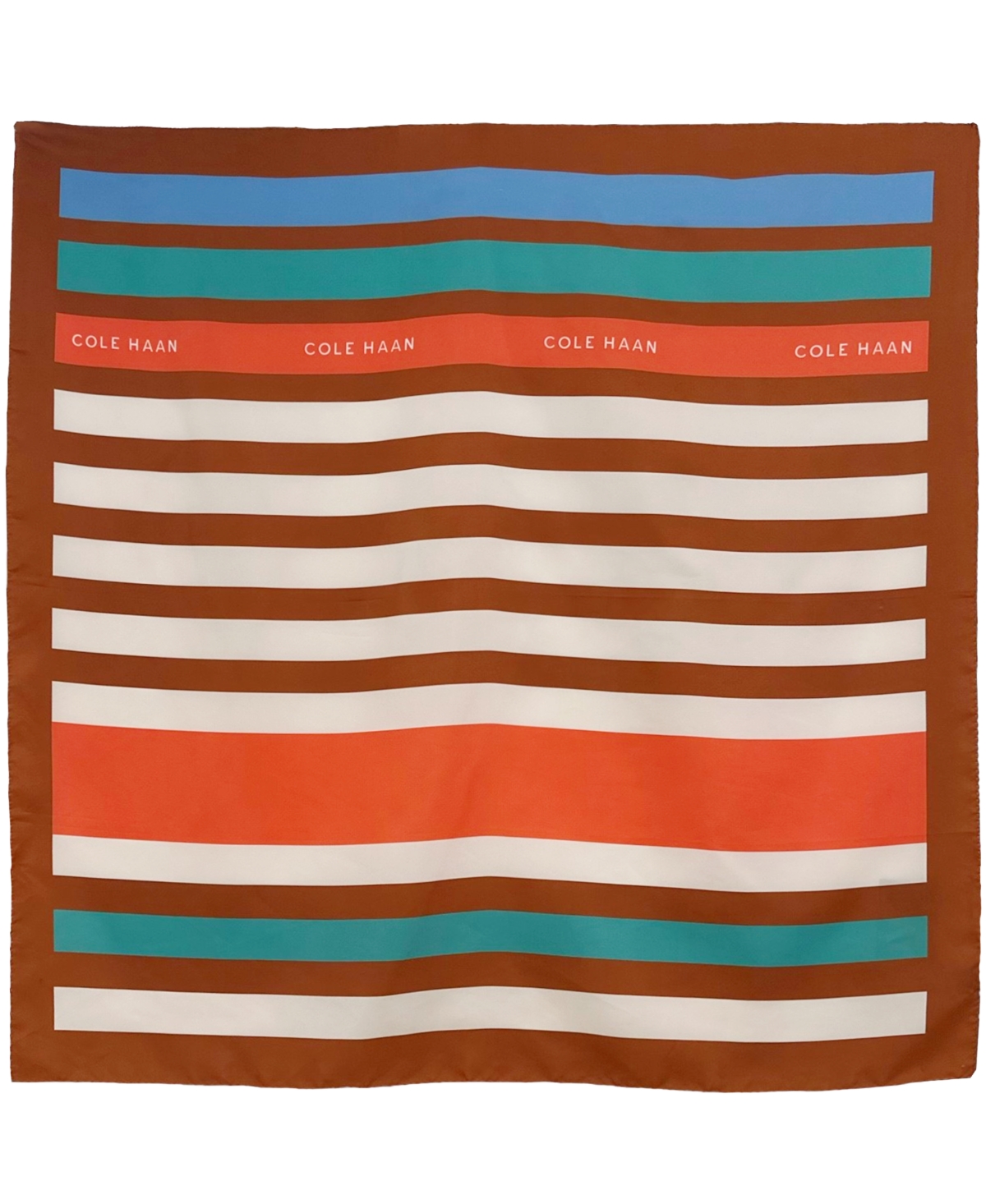 Striped Square Scarf - British Tan