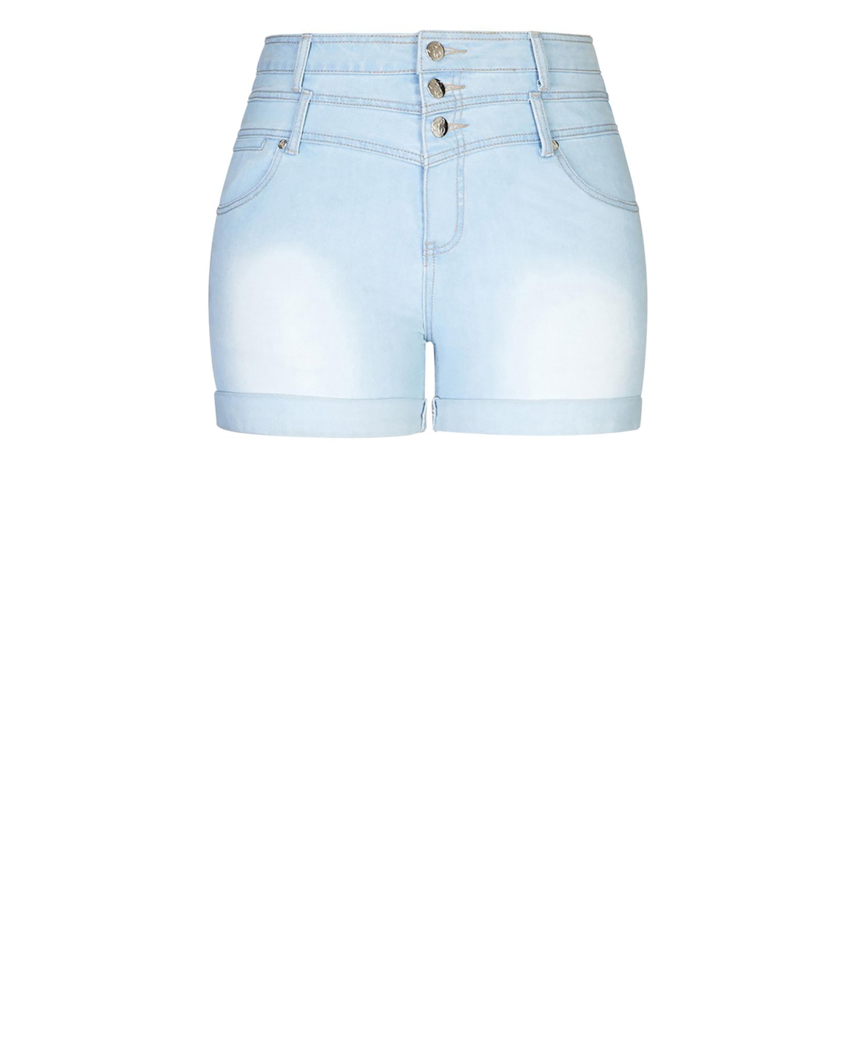 Plus Size High Waist Light Short