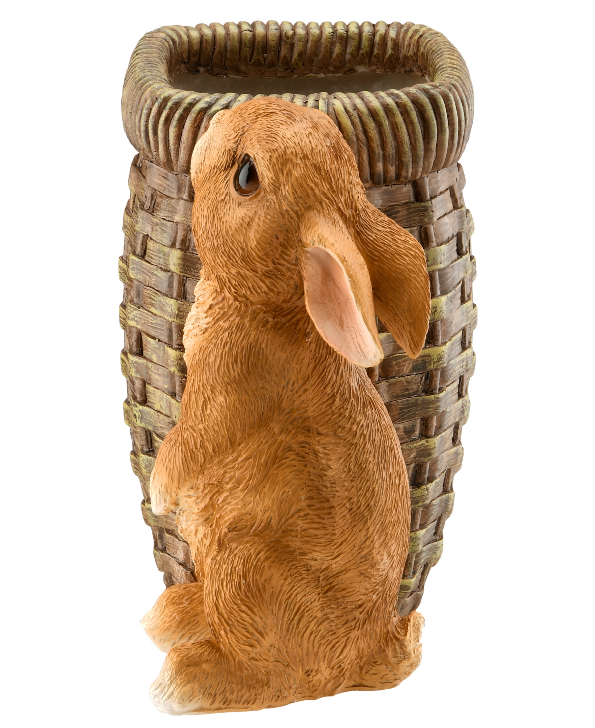 National Tree Company Rabbit and Basket Flower Pot