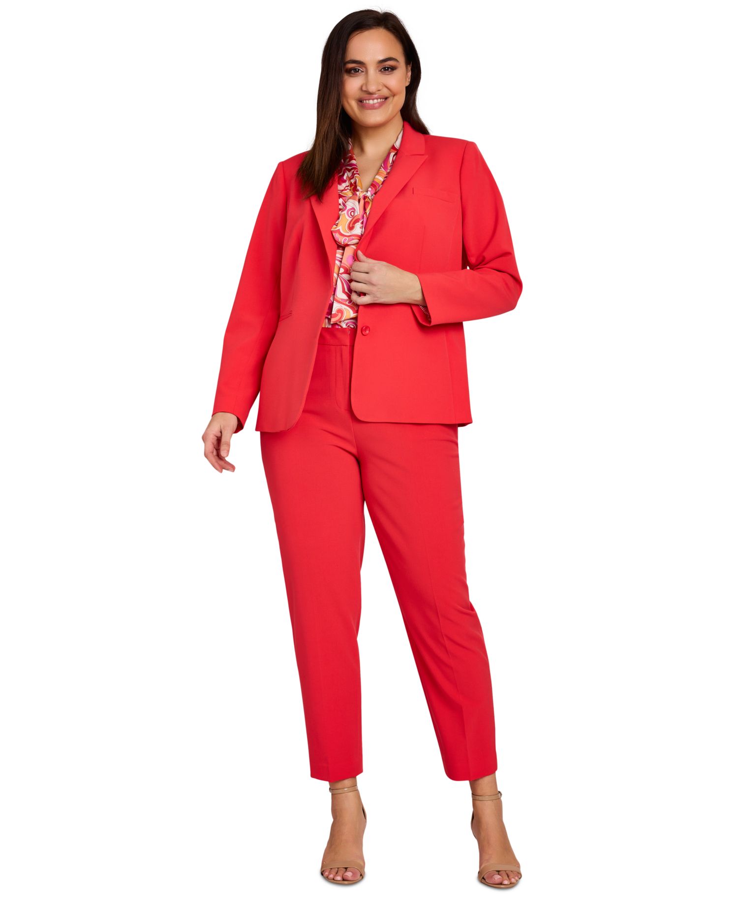 ASL Plus Size Classic Mid Rise Ankle Pants
