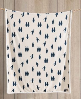 Emperor Penguin Print Sherpa Throw, 50" x 60"