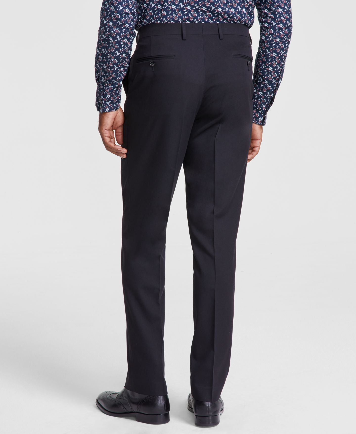 Мужские брюки Tayion Collection Classic-Fit Solid Suit Separate, цвет: Чёрный — фото 4